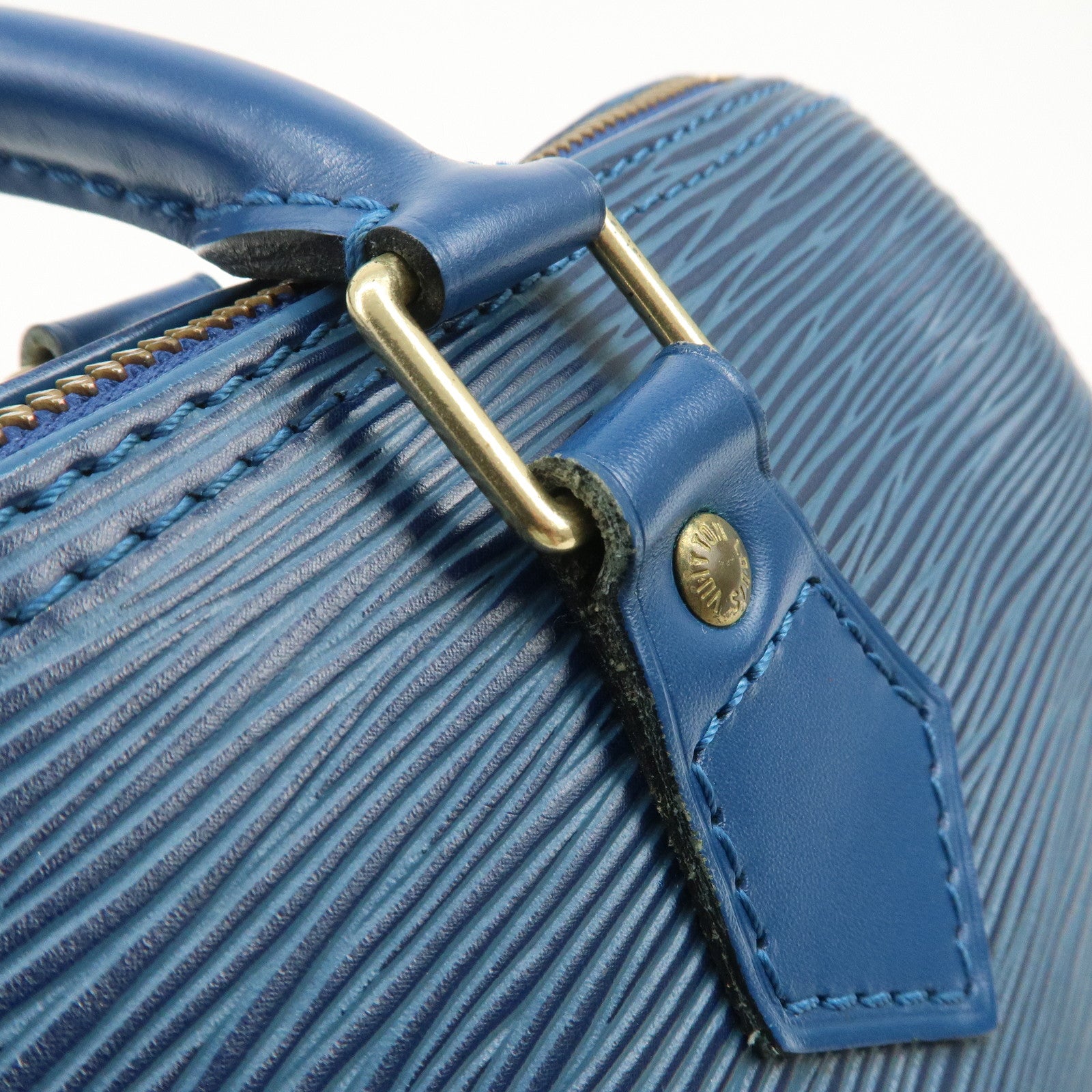 Louis Vuitton Epi Speedy 25 Hand Bag Boston Bag Toledo Blue M43015