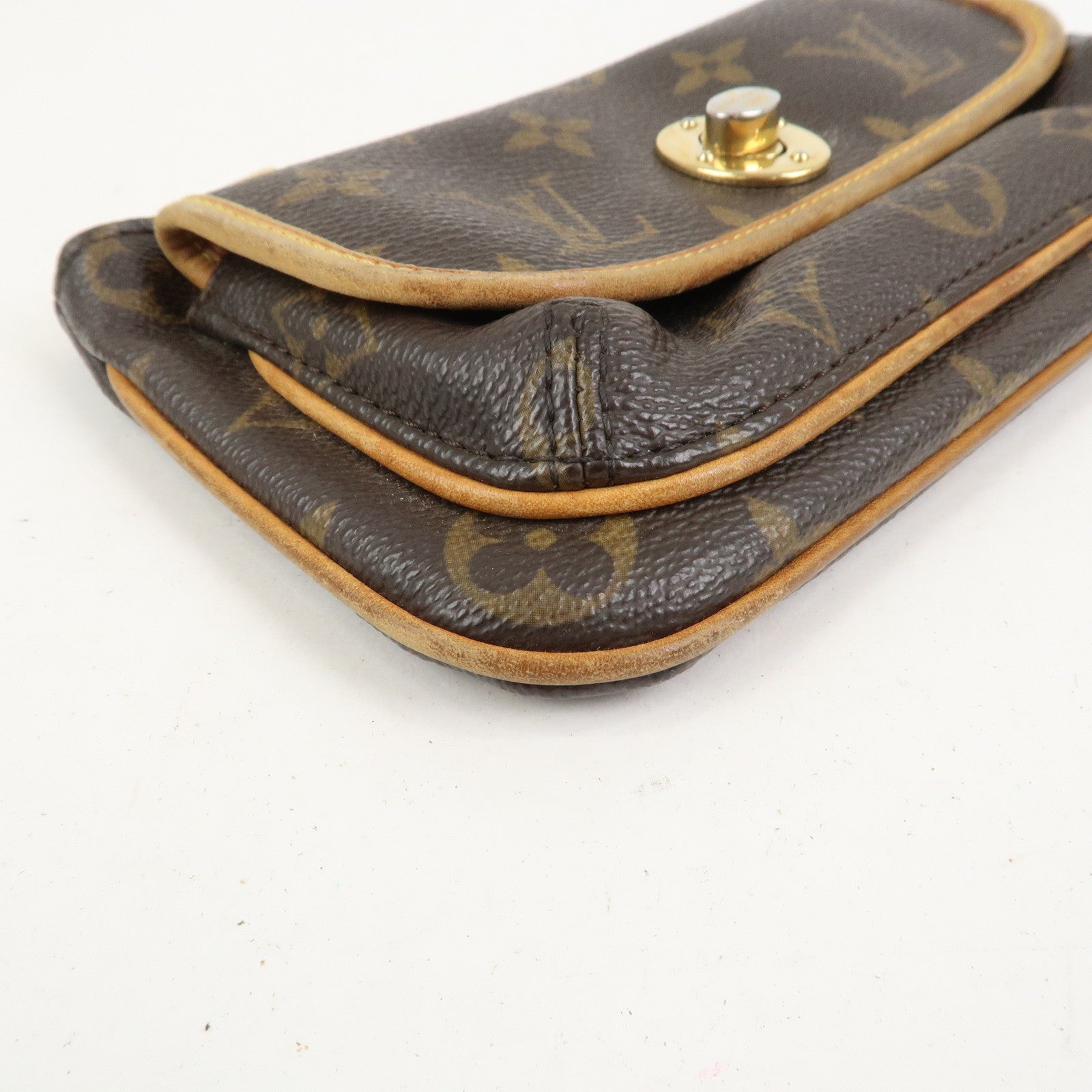 Louis Vuitton Monogram Pochette Tikal Pouch Purse Brown M60019