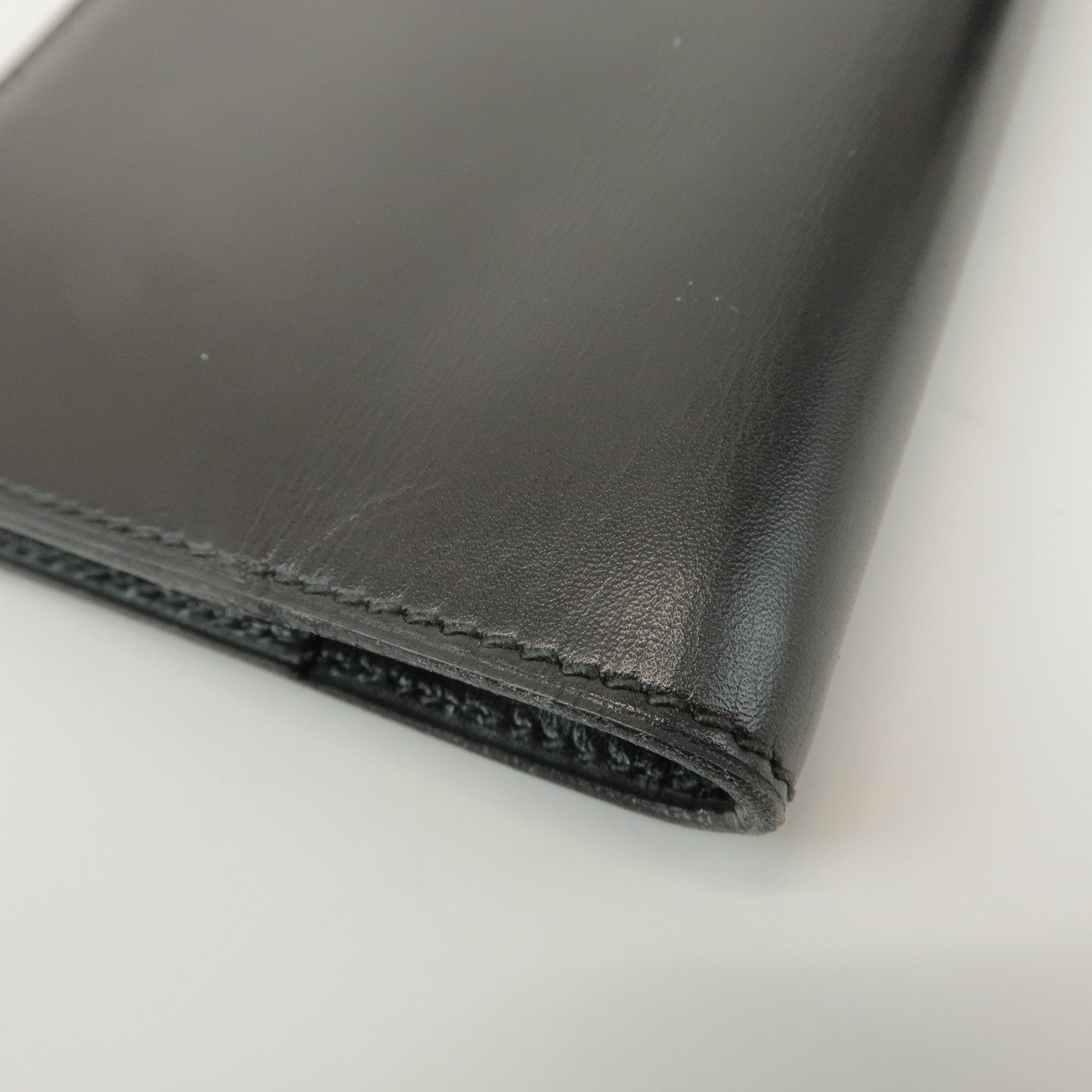 HERMES Agenda GM Box Calf Leather Planner Cover □J Stamped Black