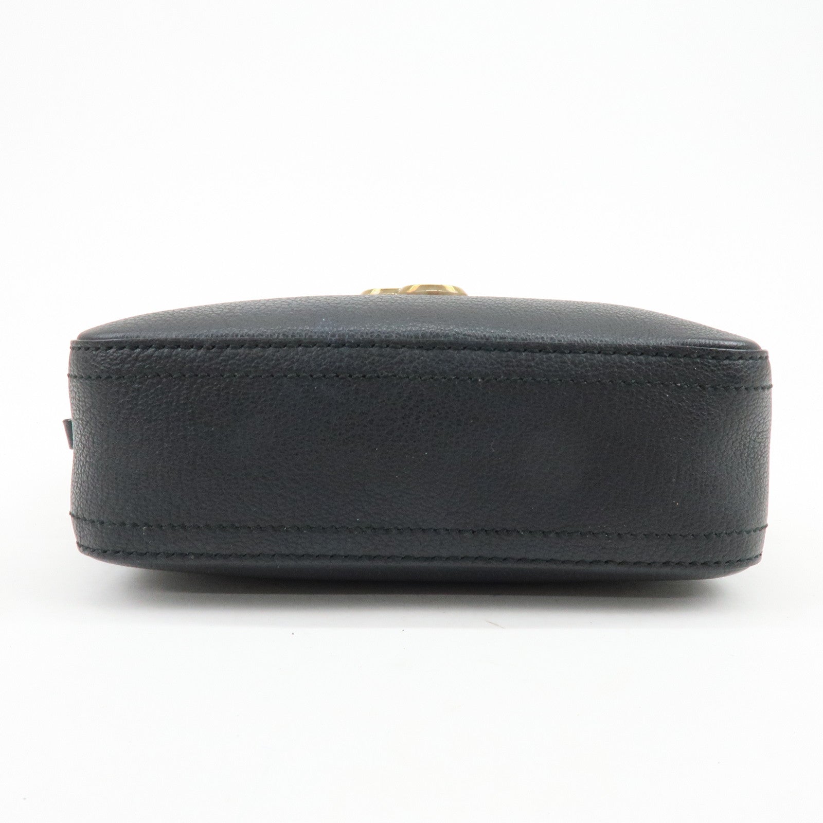JIMMY CHOO VARENNE Leather Shoulder Bag Crossbody Bag Black