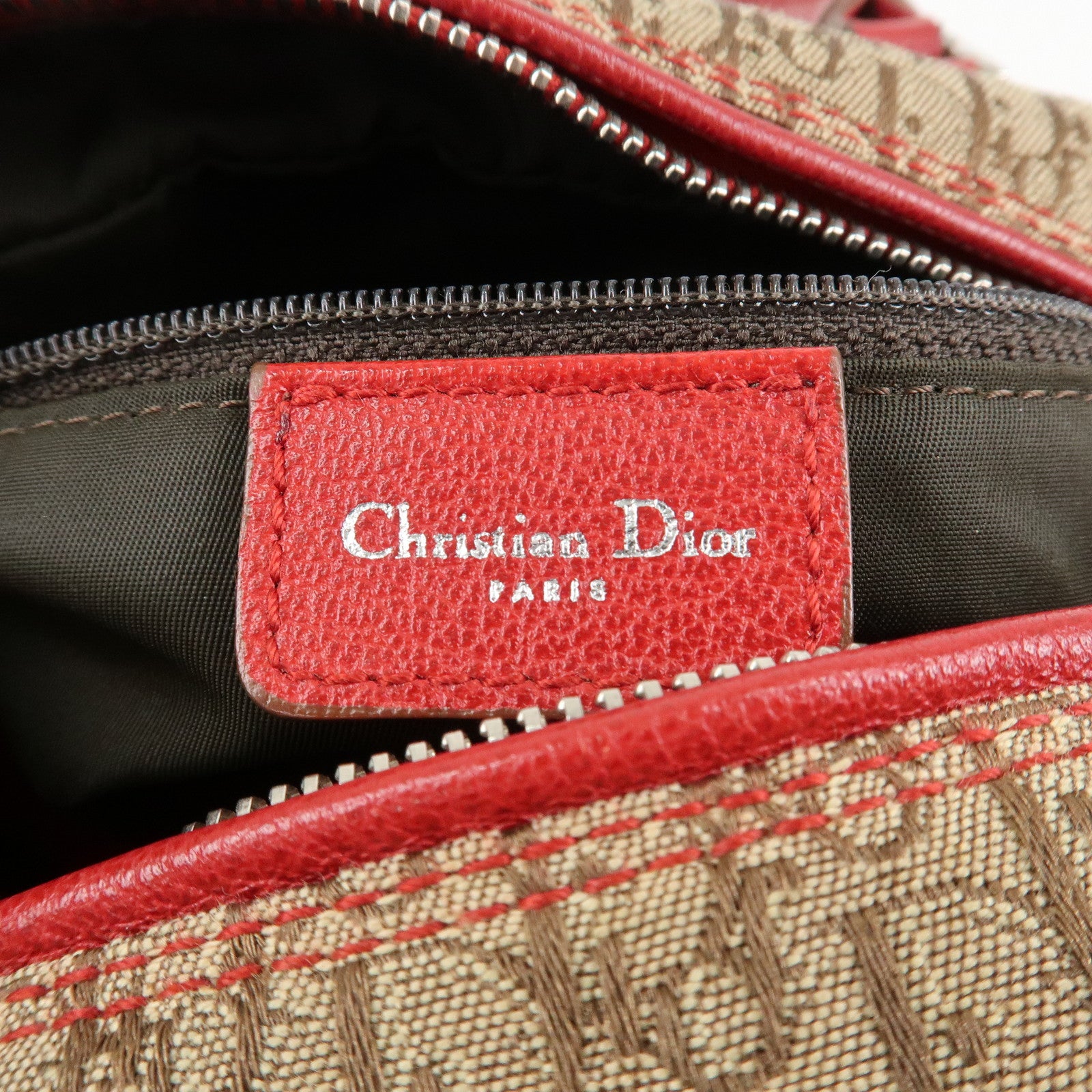 Christian Dior Rasta Trotter Canvas Boston Bag Beige 08RU0064 Used