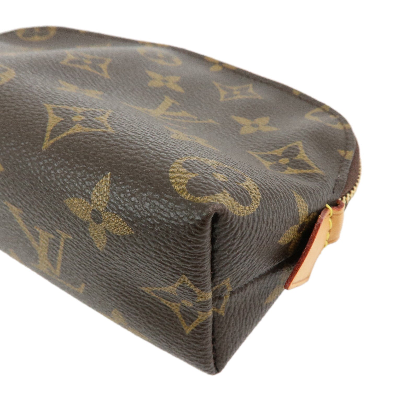 Louis Vuitton Monogram Pochette Cosmetic PM Pouch Brown M47515