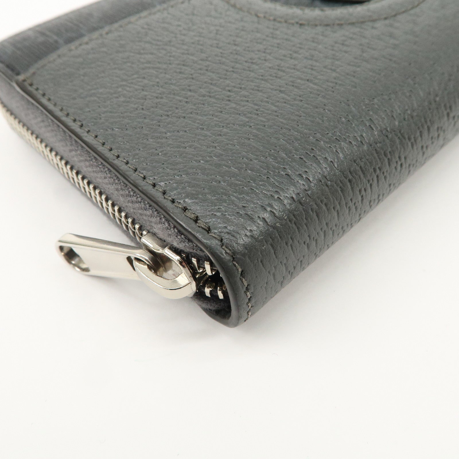 GUCCI Interlocking G GG Supreme Leather Round Zippy Wallet 701423 Used