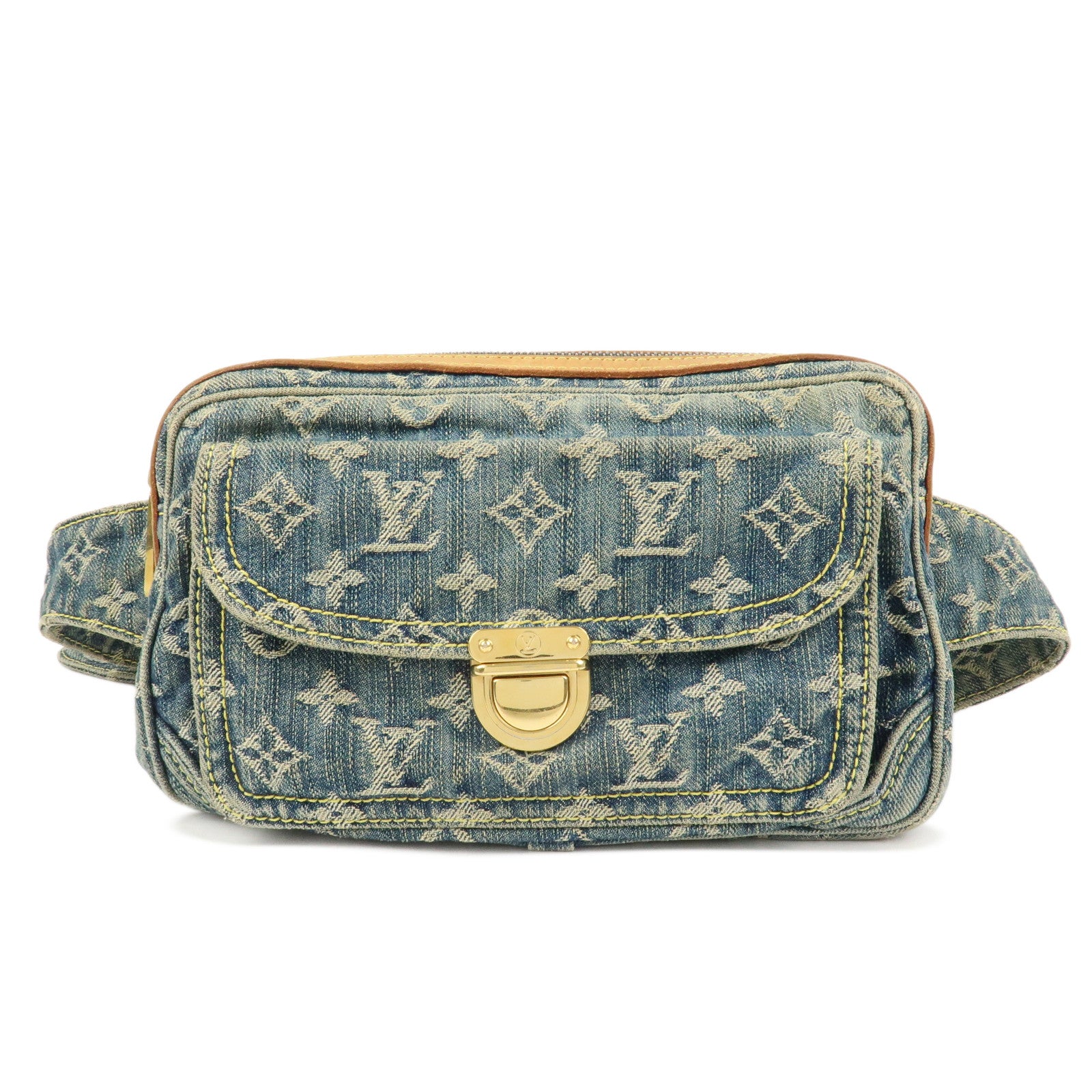 Louis Vuitton Monogram Denim Bum Bag Waist Bag Blue M95347
