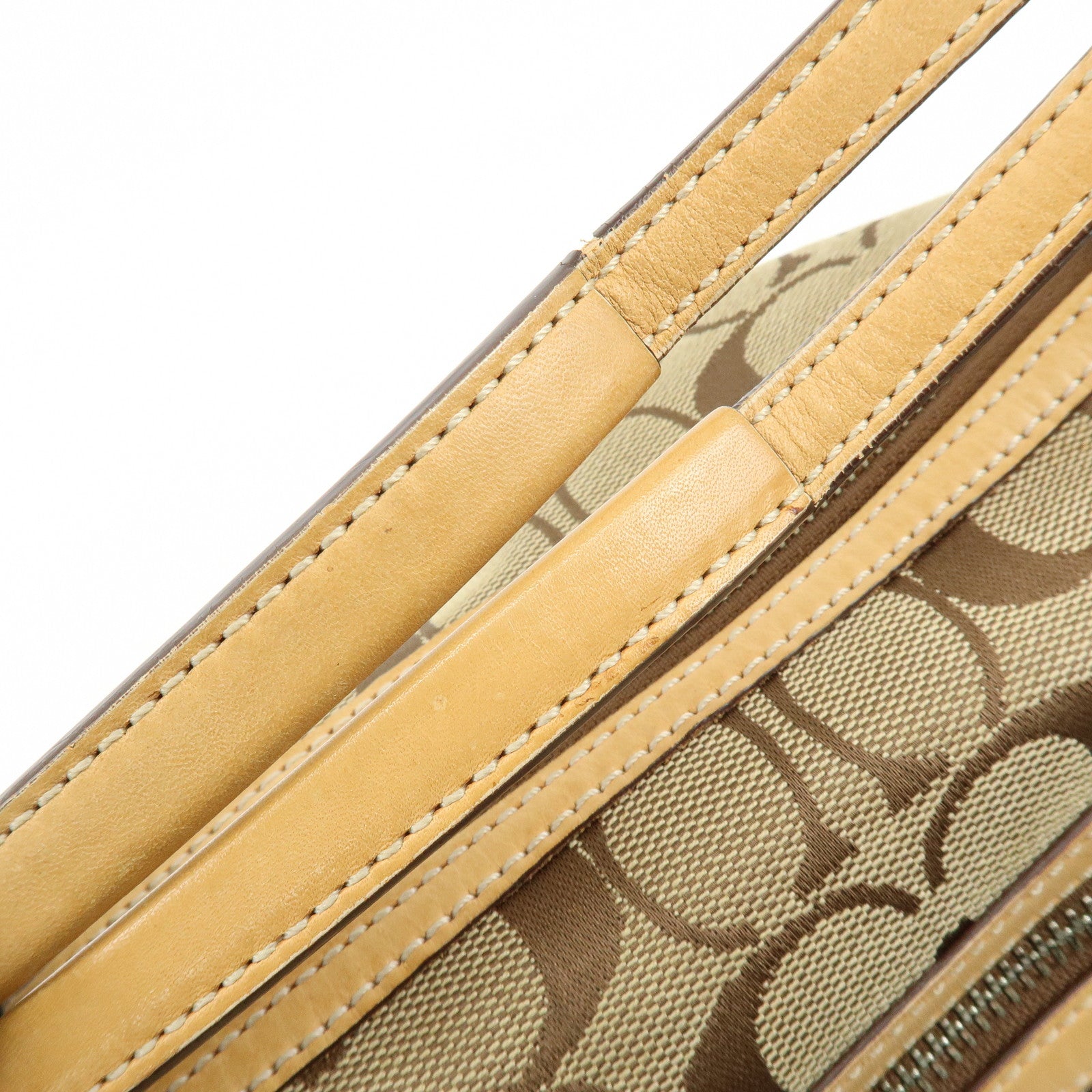 COACH Set of 2 Signature Canvas Leather Shoulder Bag Brown Black