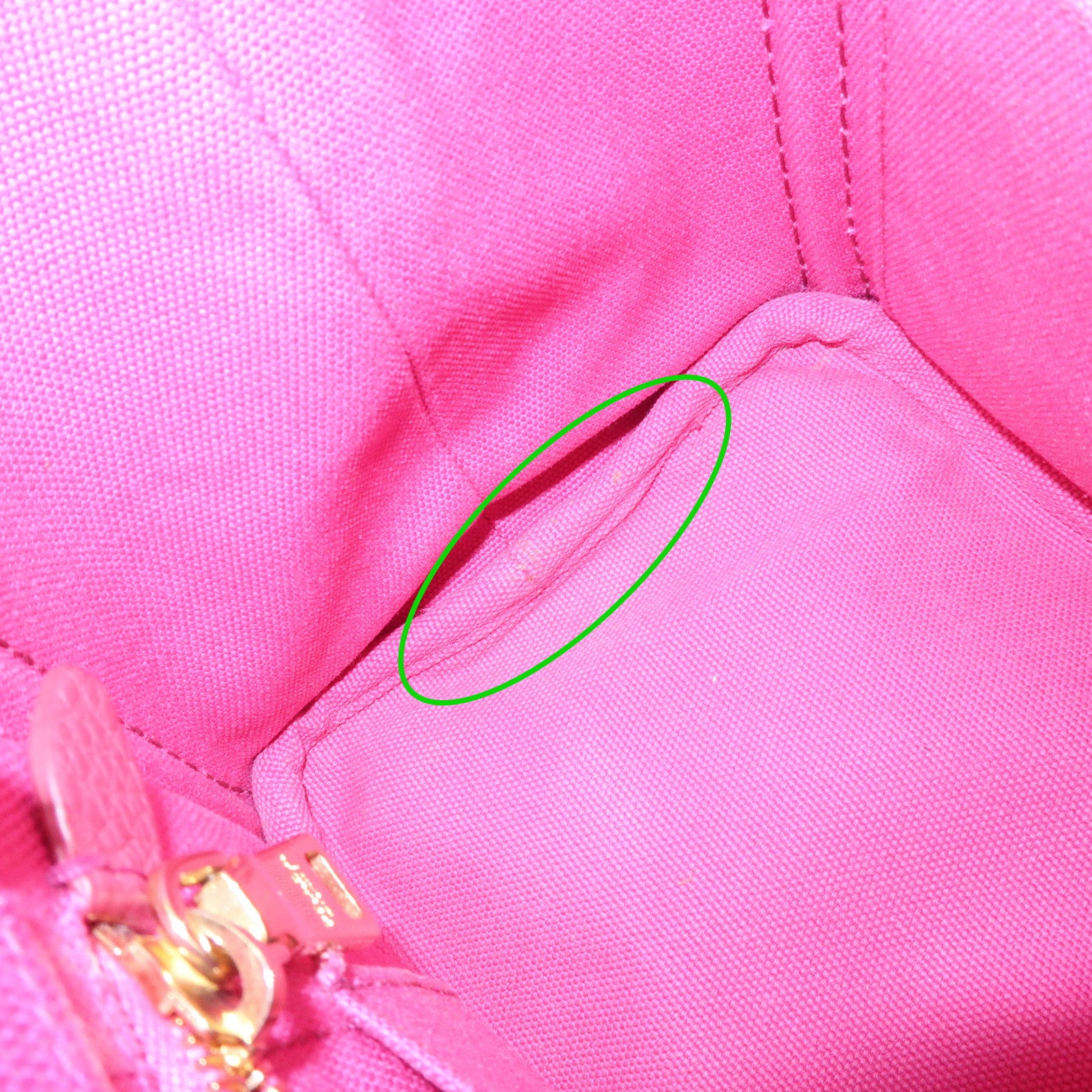 PRADA Logo Canapa Mini Canvas Tote Bag Hand Bag Pink BN2439 Used