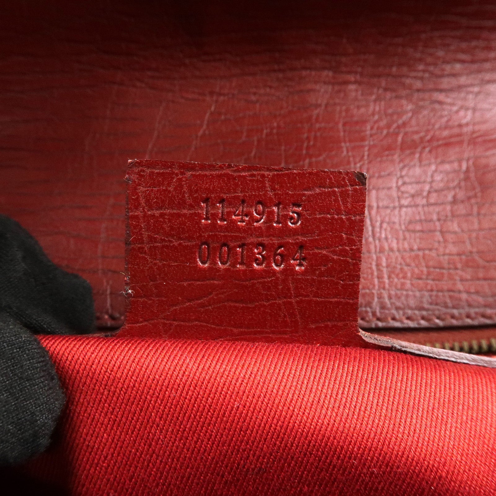 GUCCI Horsebit GG Monogram Canvas Leather Hand Bag Red