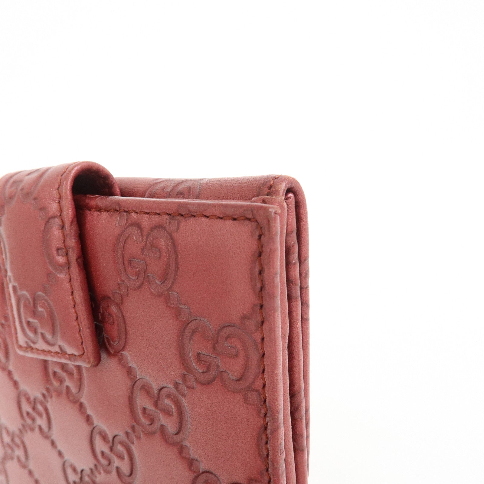 GUCCI Lovely Heart Guccissima W Hook Bi-fold Compact Wallet 245727