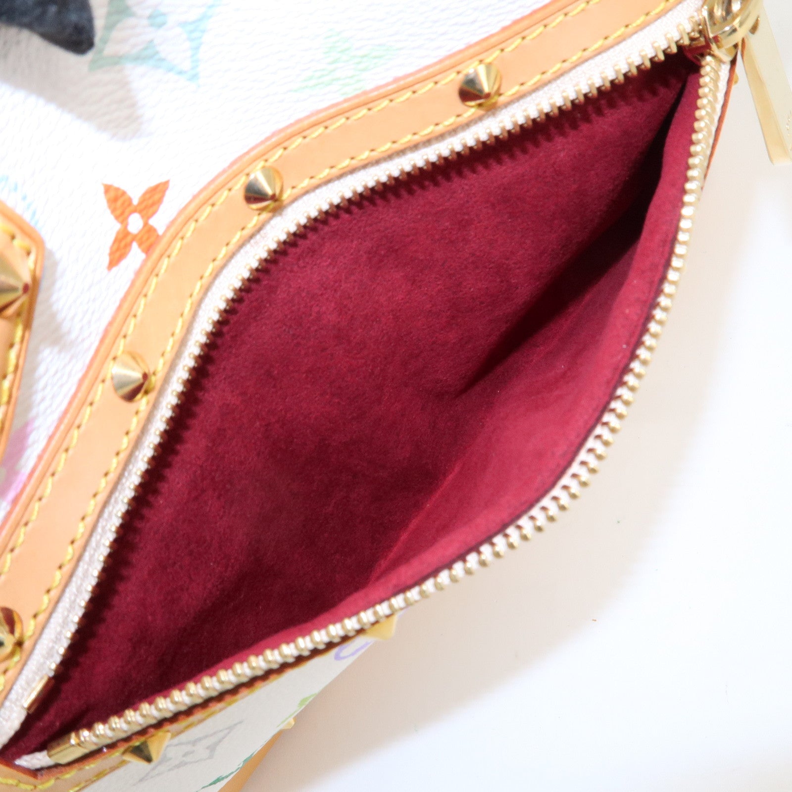 Louis Vuitton Monogram Multicolor Alma Hand Bag Blanc M92647 Used
