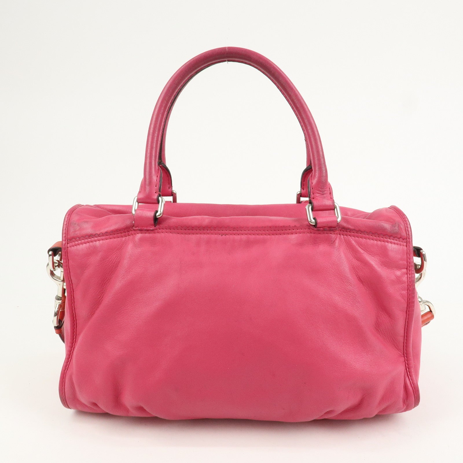 LOEWE Seville Anagram Nappa Leather 2Way Shoulder Hand Bag Pink