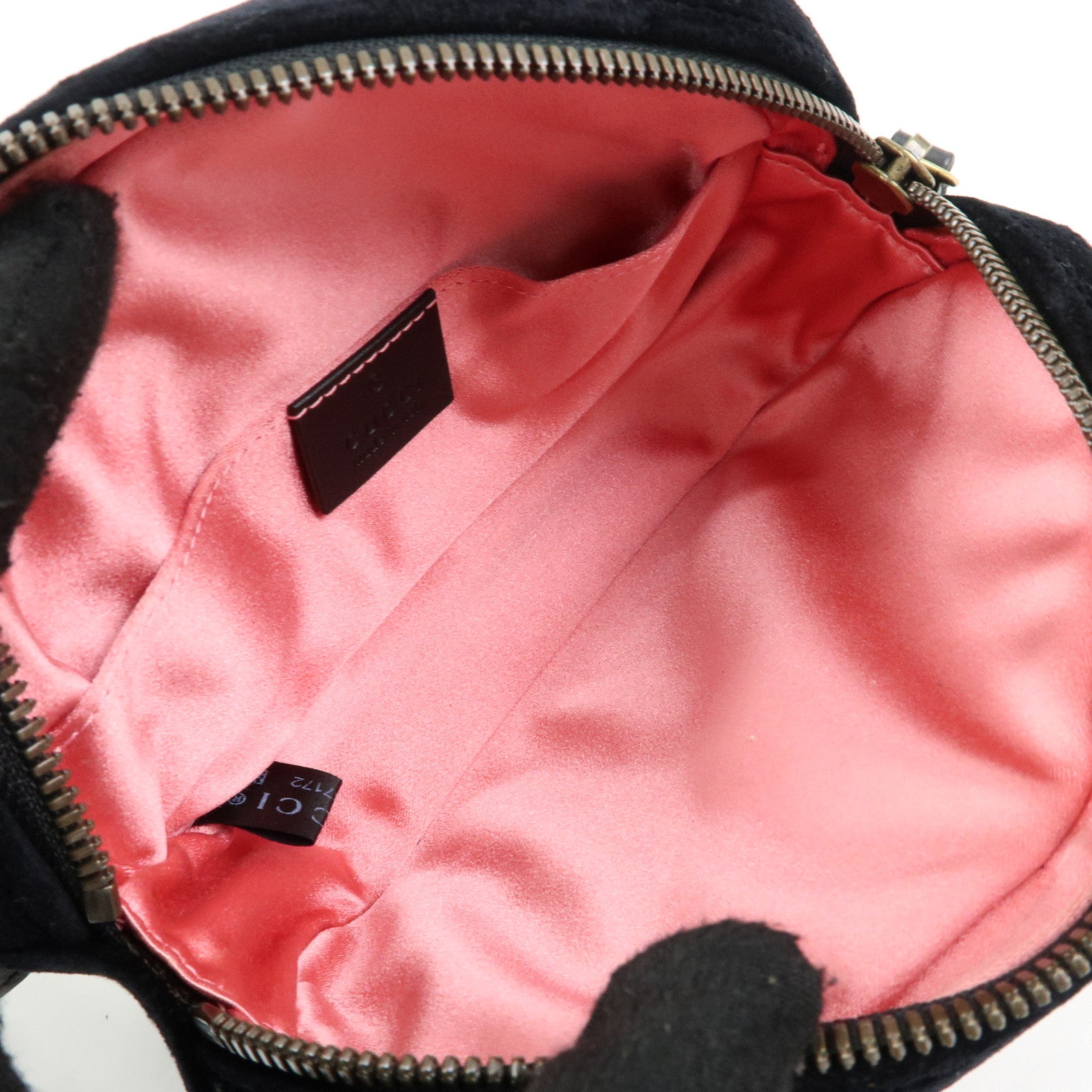 GUCCI Velvet Leather Star Bijou Motif Waist Pouch Body Bag 476434