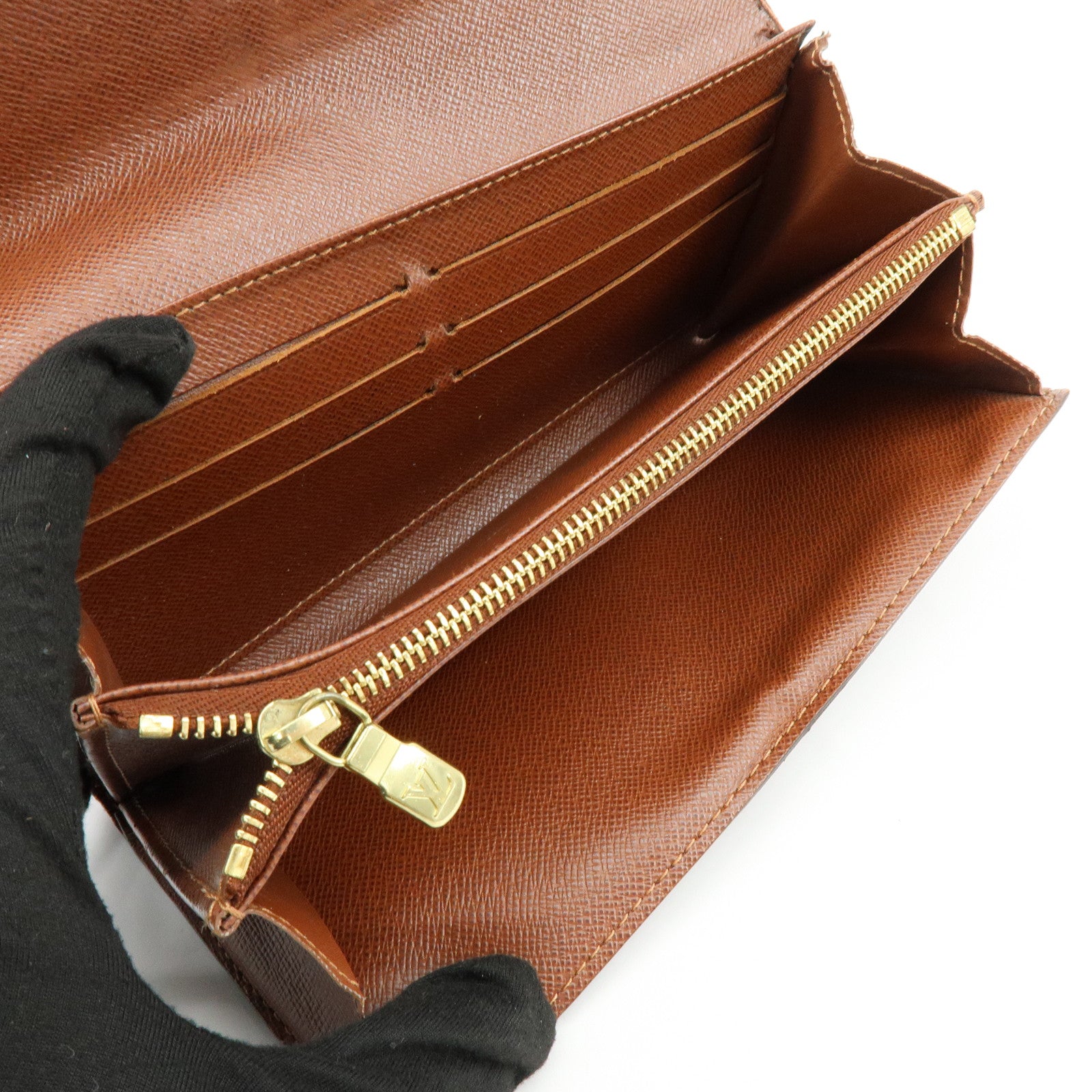 Louis Vuitton Monogram Portefeuille Sarah Long Wallet Brown M61734