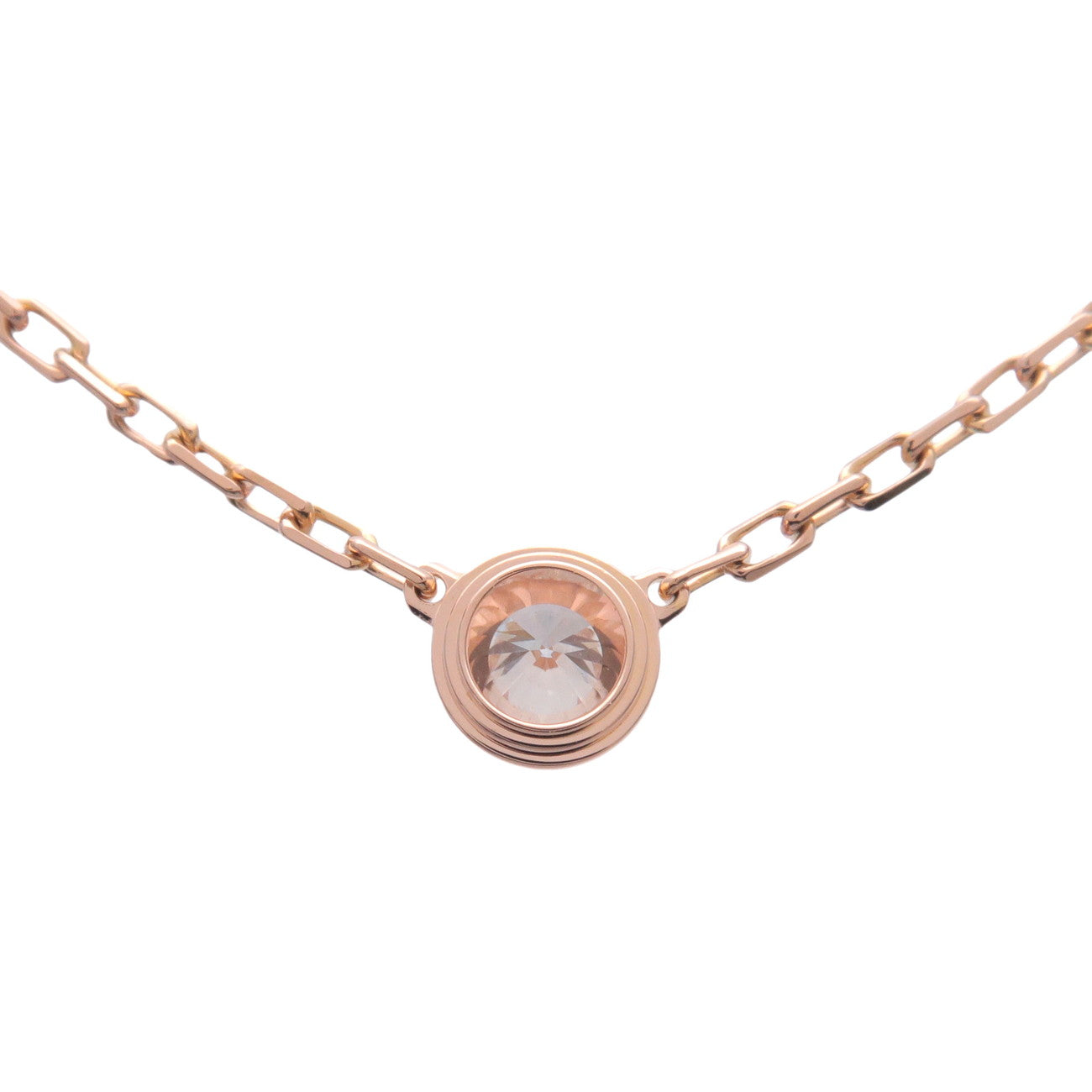 Cartier D'amour 1P Diamond Necklace SM K18 750PG Rose Gold