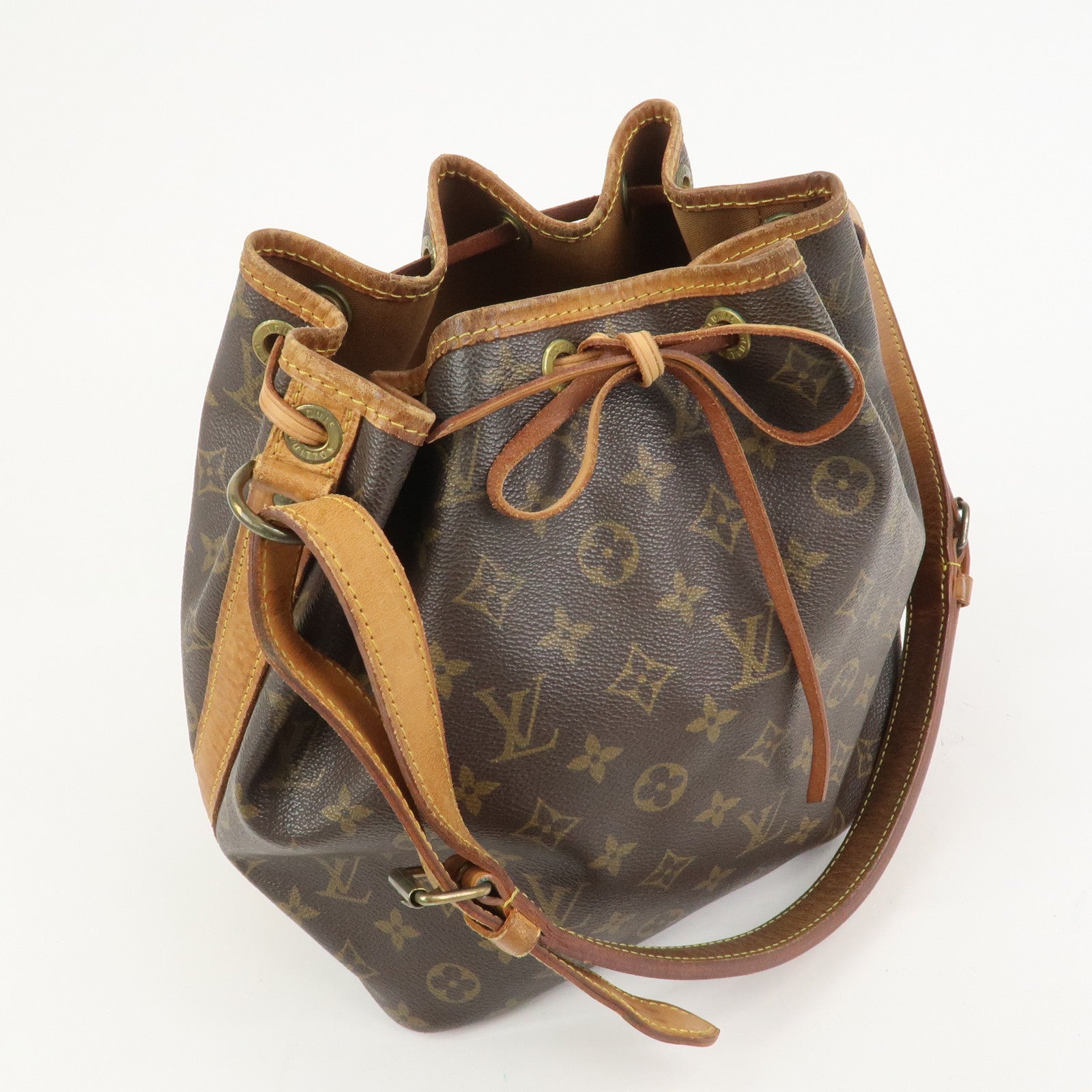 Louis Vuitton Monogram Petit Noe Shoulder Bag Brown M42226