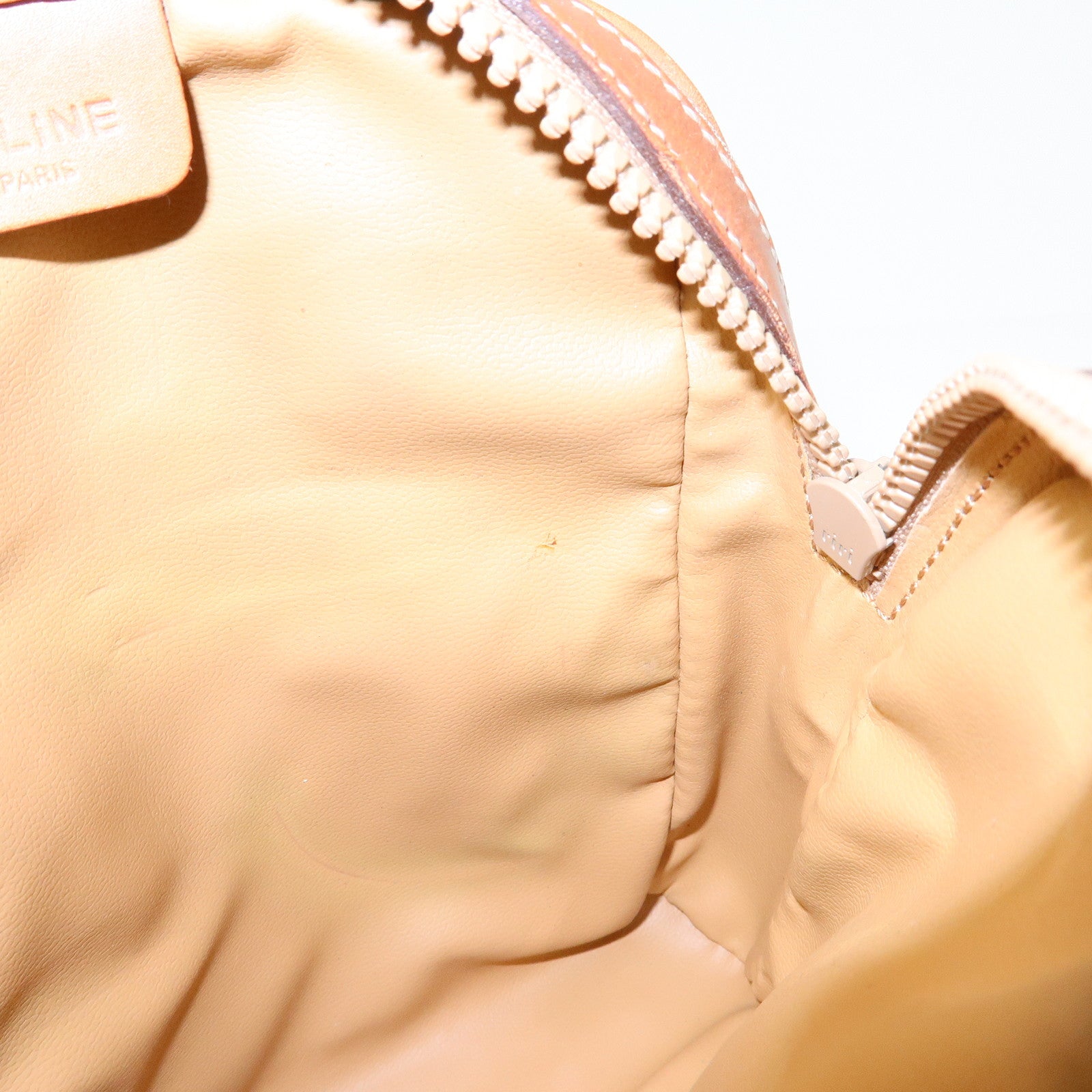 CELINE Macadam PVC Leather Mini Shoulder Crossbody Bag Beige