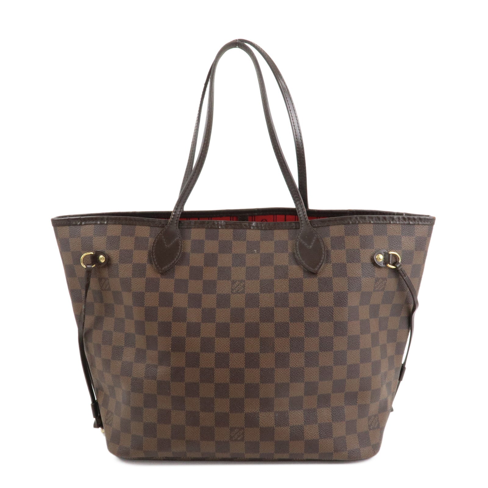 Louis Vuitton Damier Ebene Canvas Neverfull MM Tote Bag N51105 Used