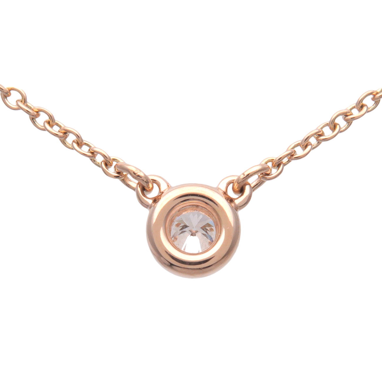 Tiffany & Co By The Yard 1P Diamond 0.07ct Necklace 750PG