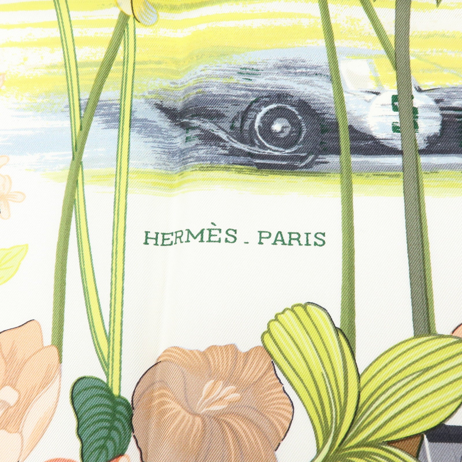 HERMES Carre 90 Silk 100% Scarf LES BOLIDES RACE CARS