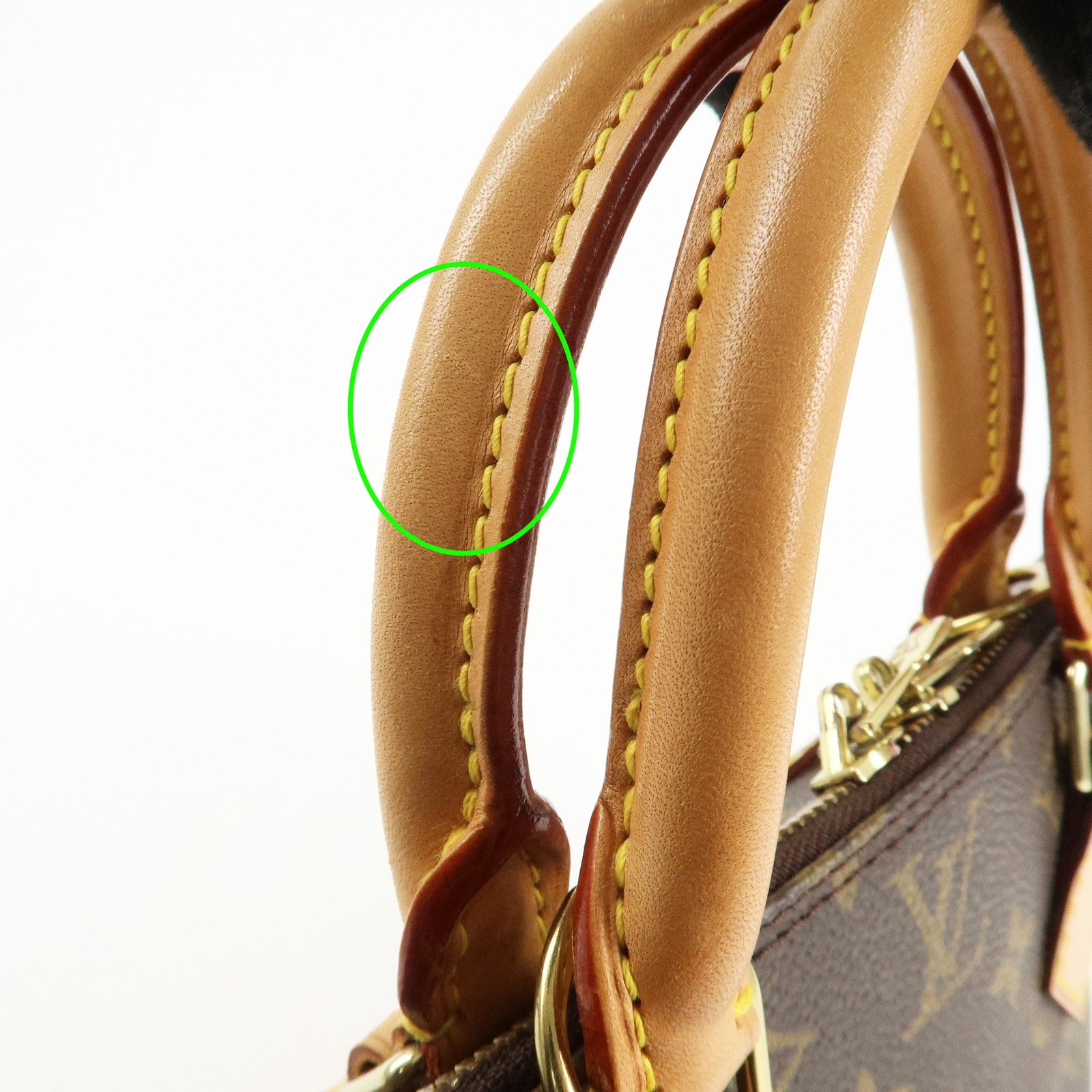 Louis Vuitton Monogram Canvas Alma Hand Bag Brown M51130 Used
