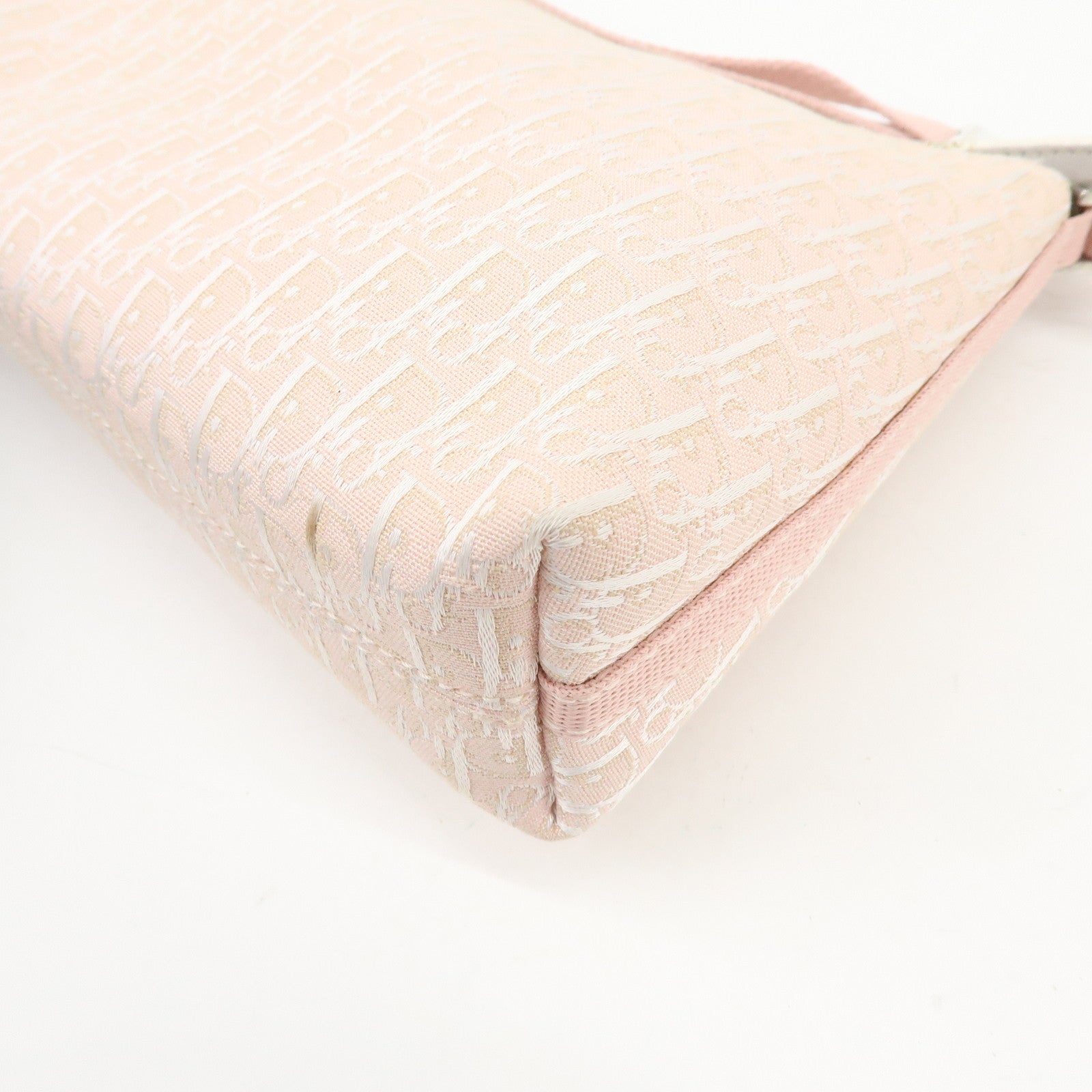 Christian Dior Trotter Canvas Leather Shoulder Bag Hand Bag Pink