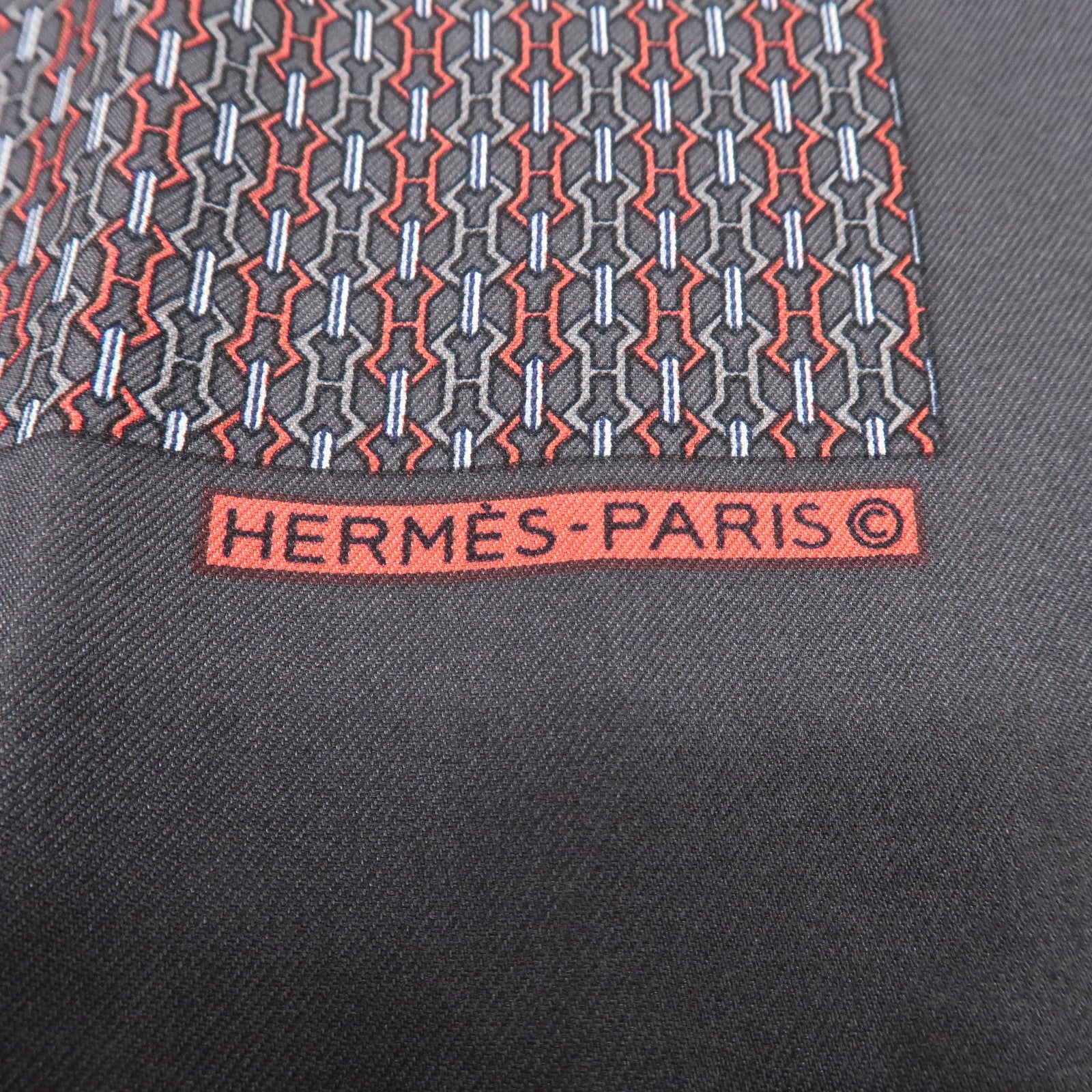 HERMES Carre 40 Silk 100% Scarf Petit Carre Mini Scarf Black