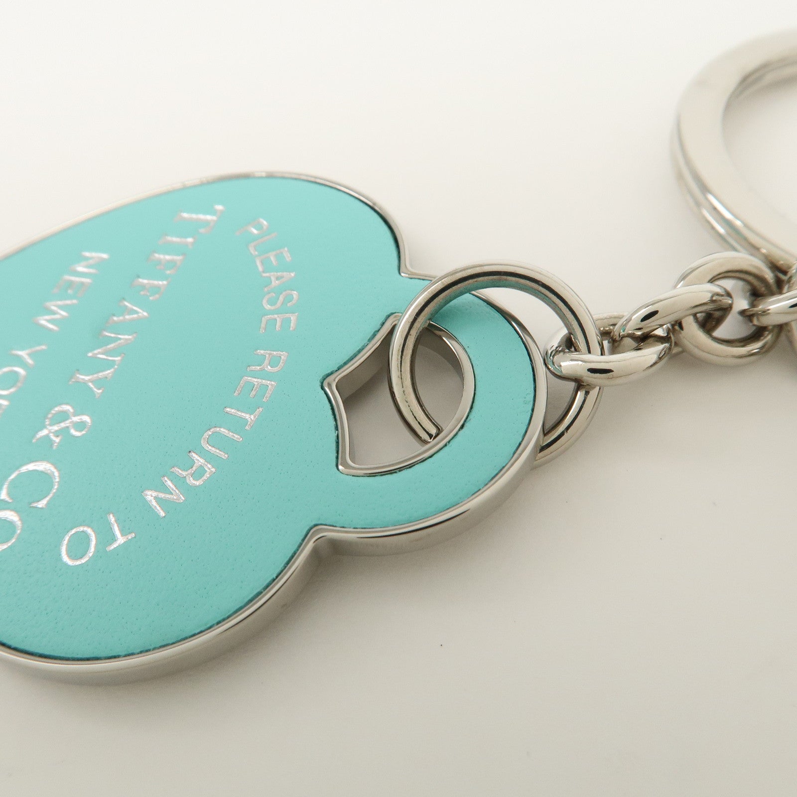 Tiffany & Co Return to Tiffany Heart Key Chain Key Ring Light BLue