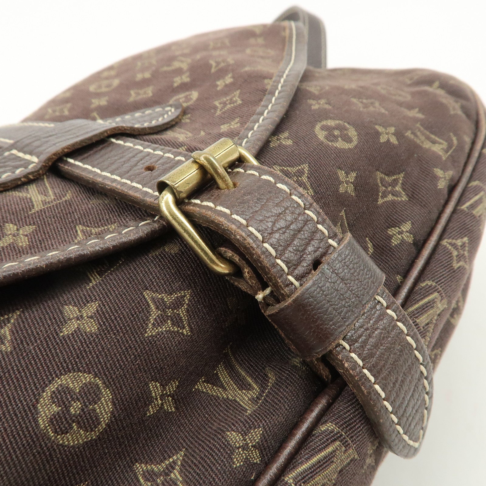 Louis Vuitton Monogram Mini Lin Saumur 30 Shoulder Bag Brown M95227