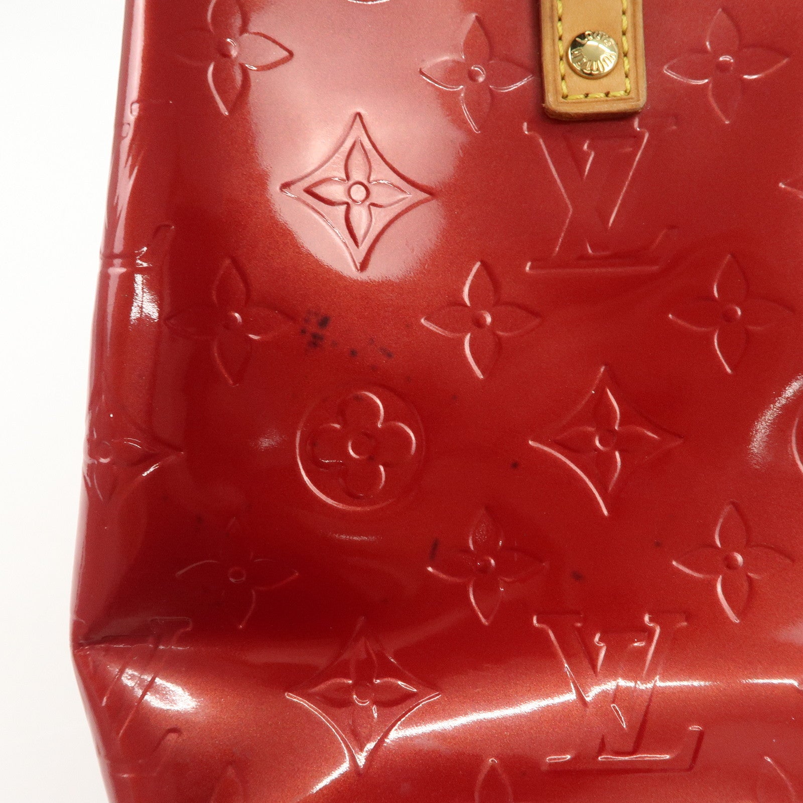 Louis Vuitton Monogram Vernis Lead PM Hand Bag Red M91990