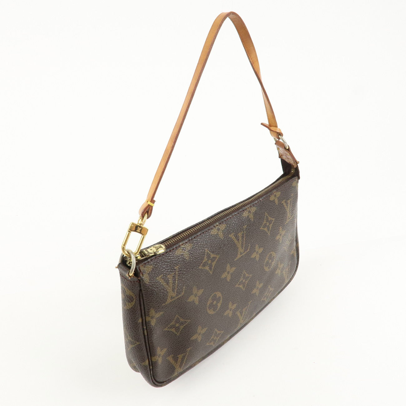 Louis Vuitton Monogram Pochette Accessoires Hand Bag Brown M51980 Used