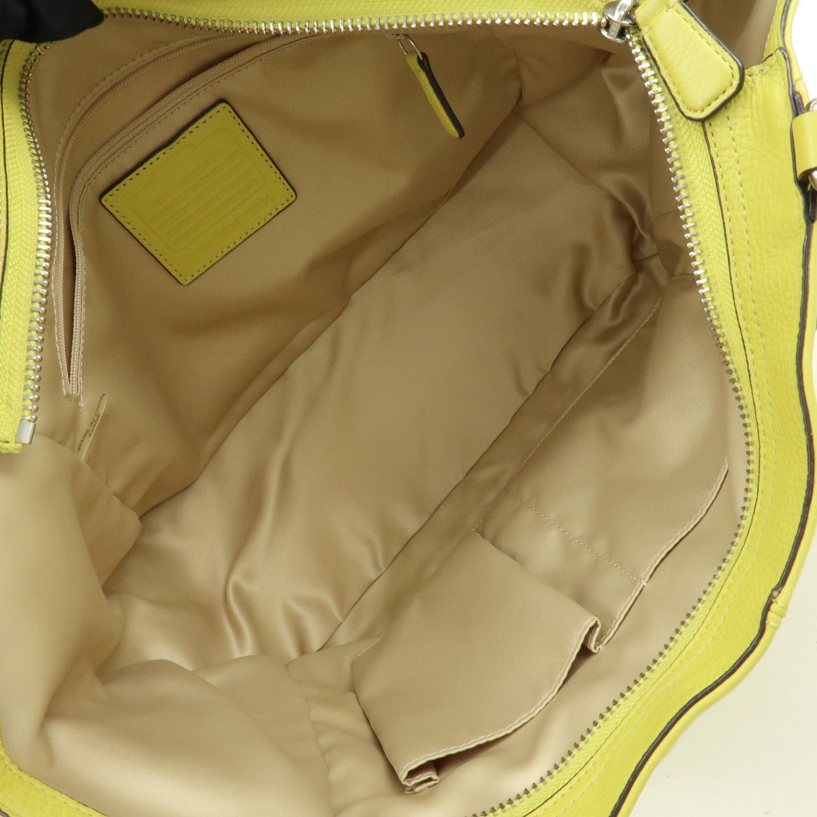 COACH Parker Leather Tote Bag Shoulder Bag Yellow