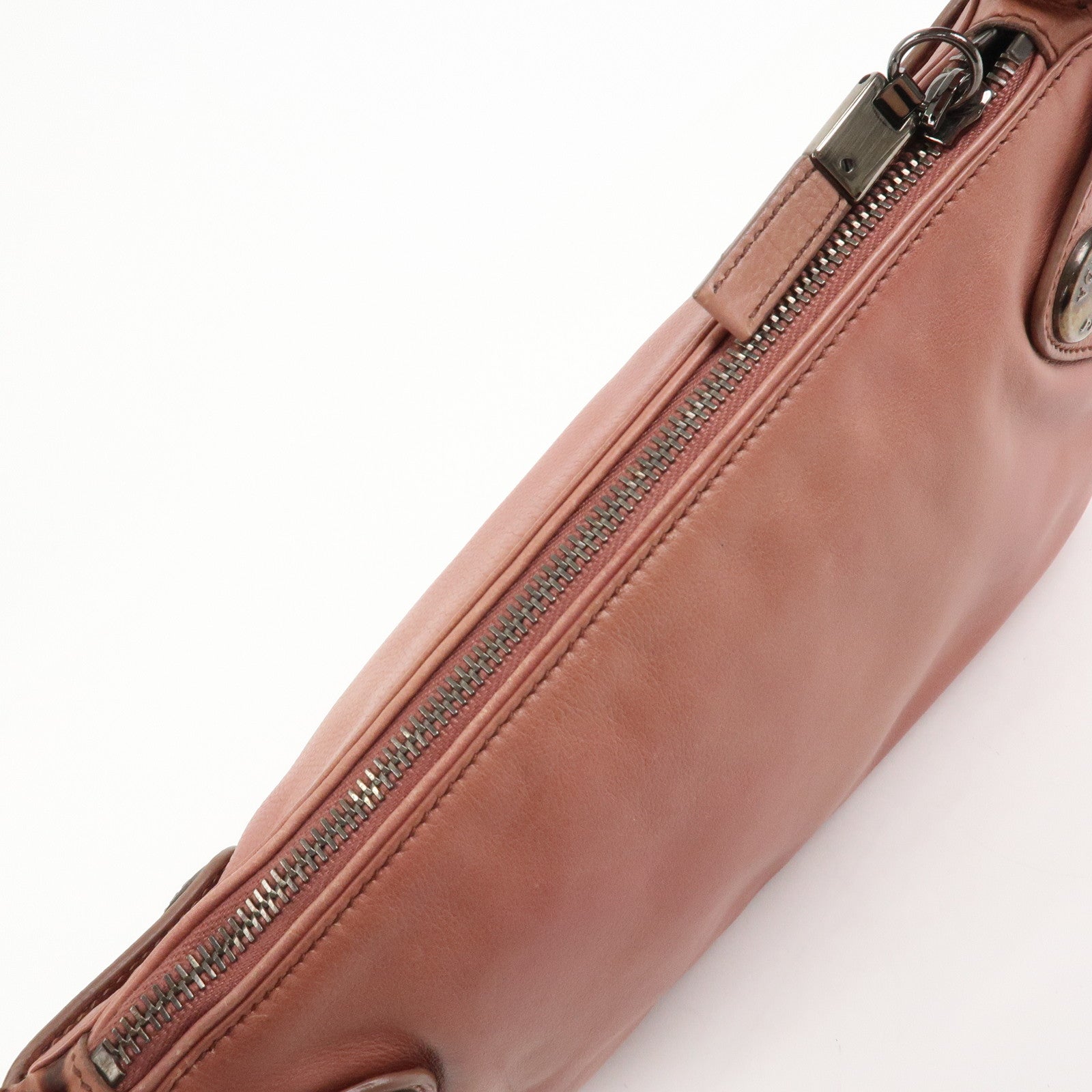 PRADA Leather Shoulder Bag Hand Bag Pink