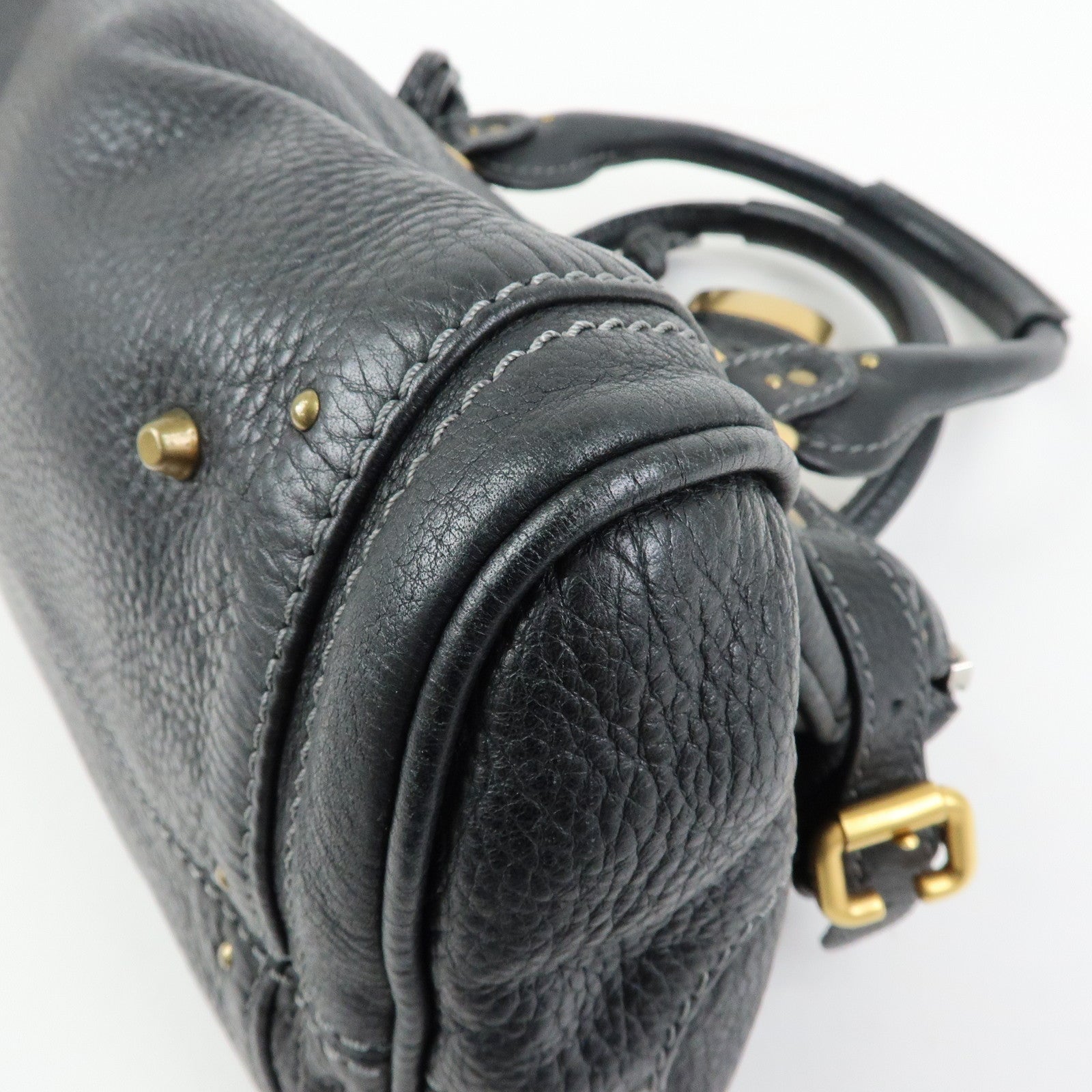 Chloe Paddington Leather Tote Bag Shoulder Bag Hand Bag Black