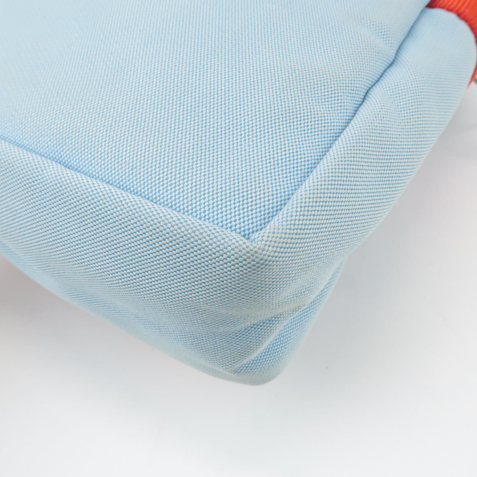 CHANEL Sportsline COCO Mark Nylon Canvas Shoulder Bag Red Blue Used