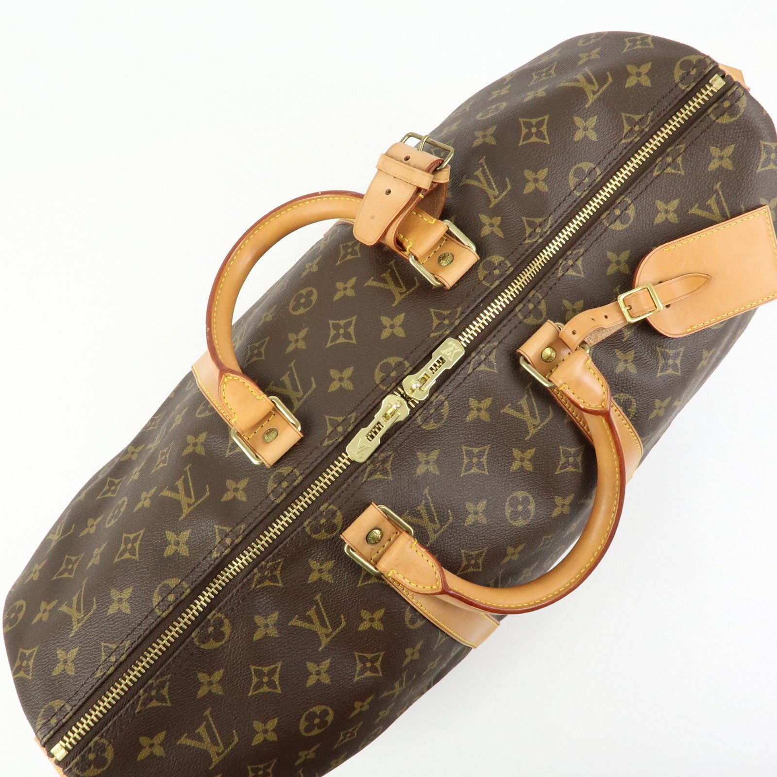 Louis Vuitton Monogram Keep All 50 Boston Bag Hand Bag Brown M41426