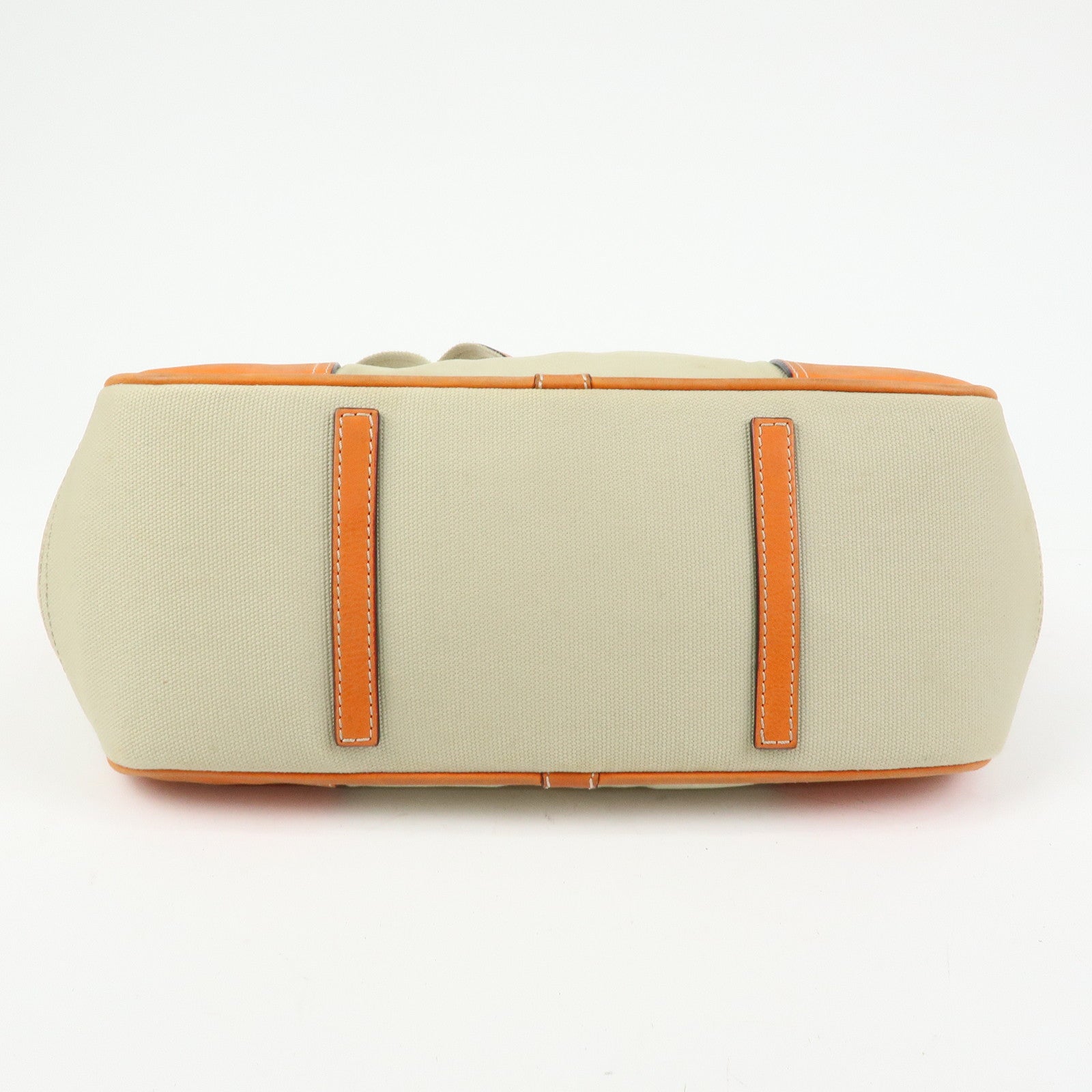 LOEWE Missy Canvas Leather 2Way Bag Tote Bag Beige Orange