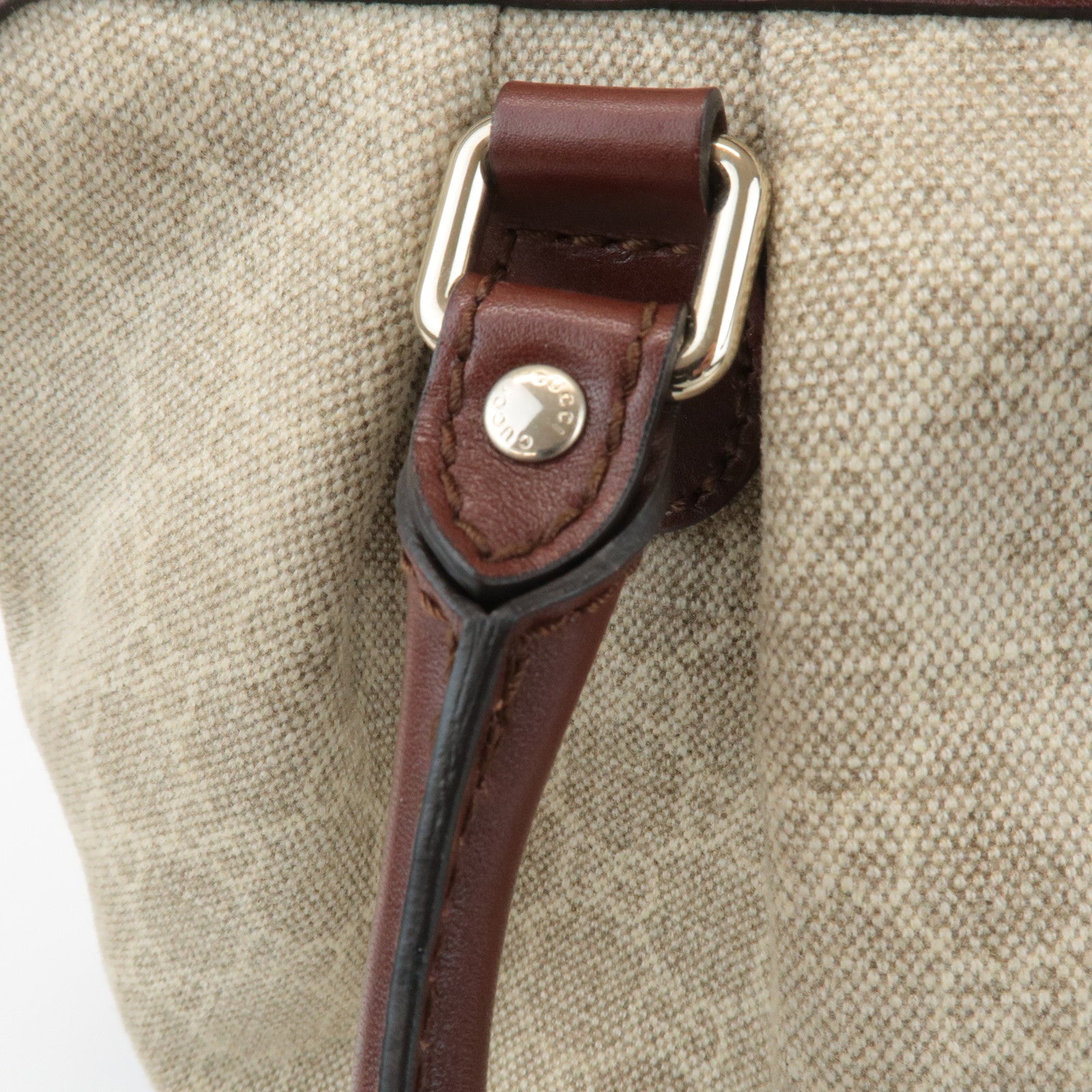 GUCCI Sukey GG Canvas Leather 2Way Bag Hand Bag Beige Brown 247902 Used
