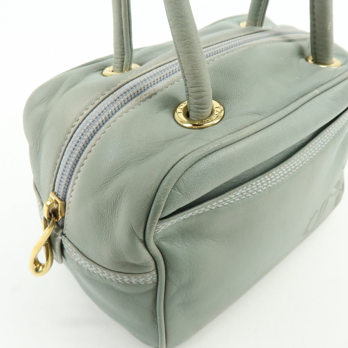 LOEWE Anagram Nappa Leather Mini Hand Bag Blue
