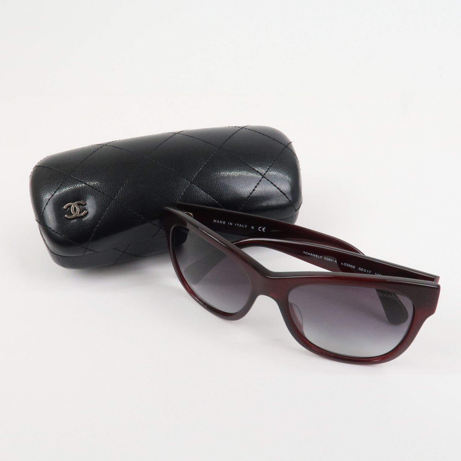 CHANEL Side COCO Mark Sunglasses c.539S6 56□17 140 3N Brown 5380-A