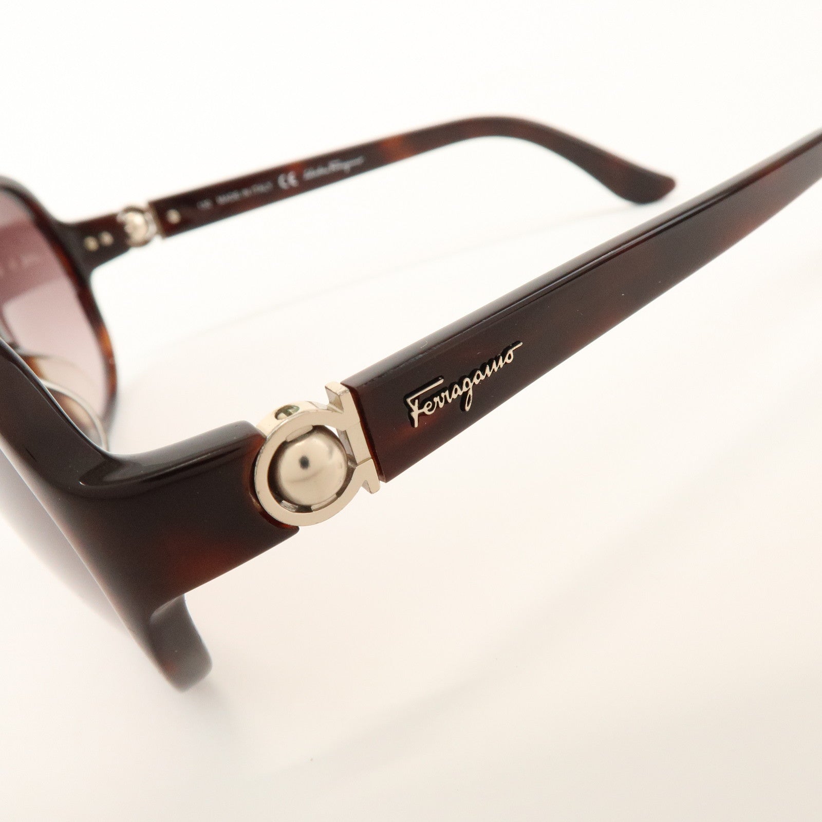 Ferragamo Gancini Plastic Sunglasses Brown SF713SA 214 130