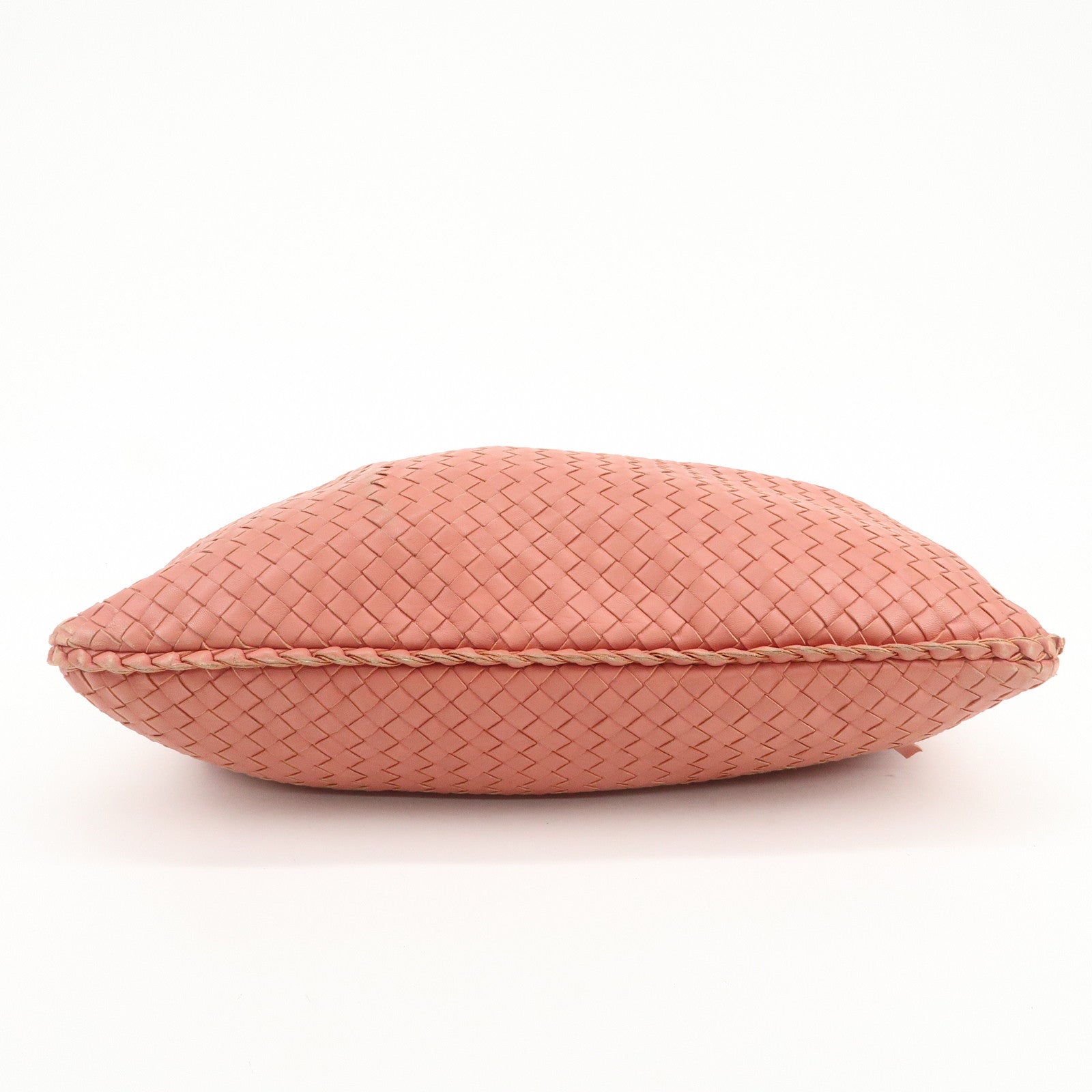BOTTEGA VENETA Intrecciato Leather Shoulder Bag Hand Bag Pink