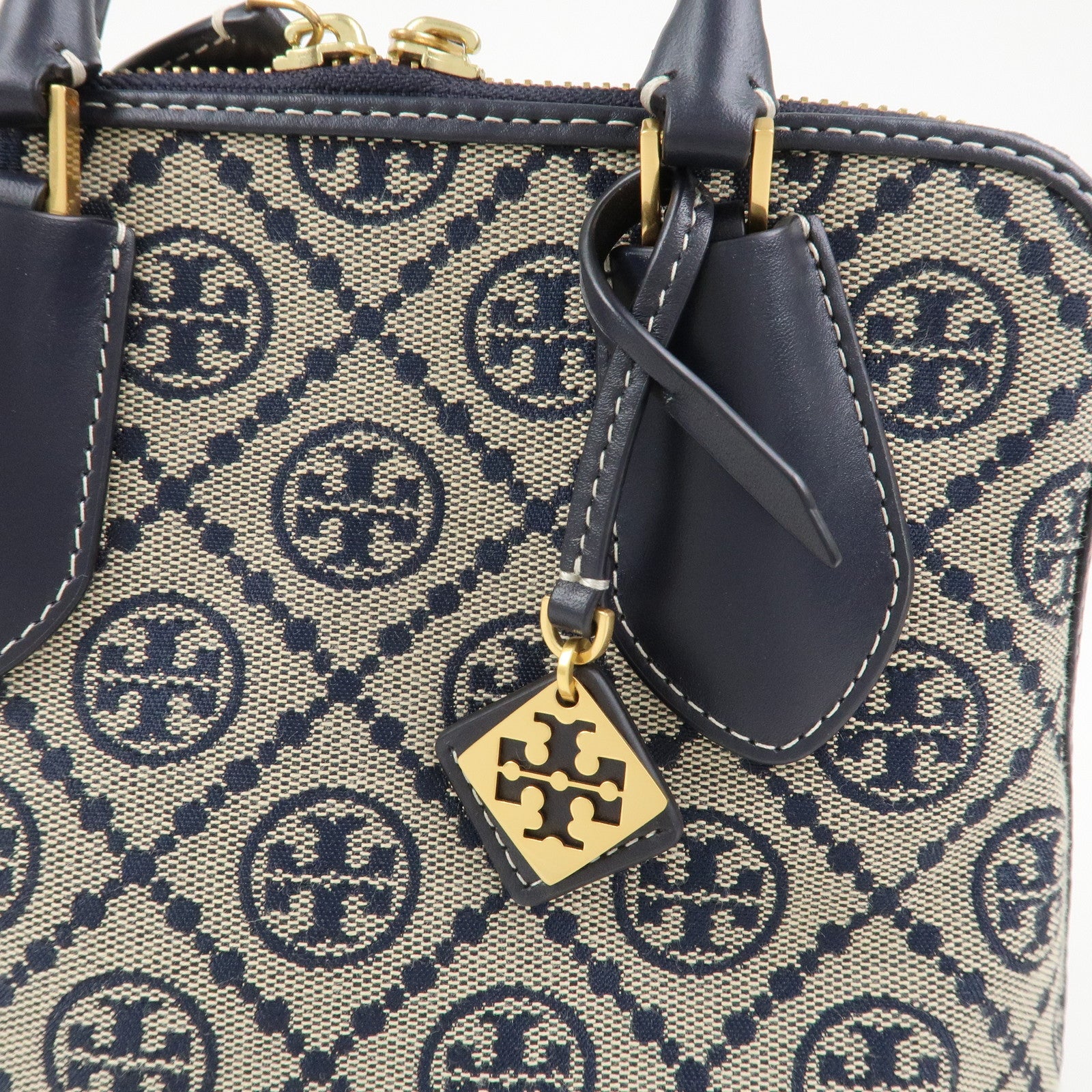 TORY BURCH Mini Swing Bag 2Way Bag Hand Shoulder Bag Navy Beige
