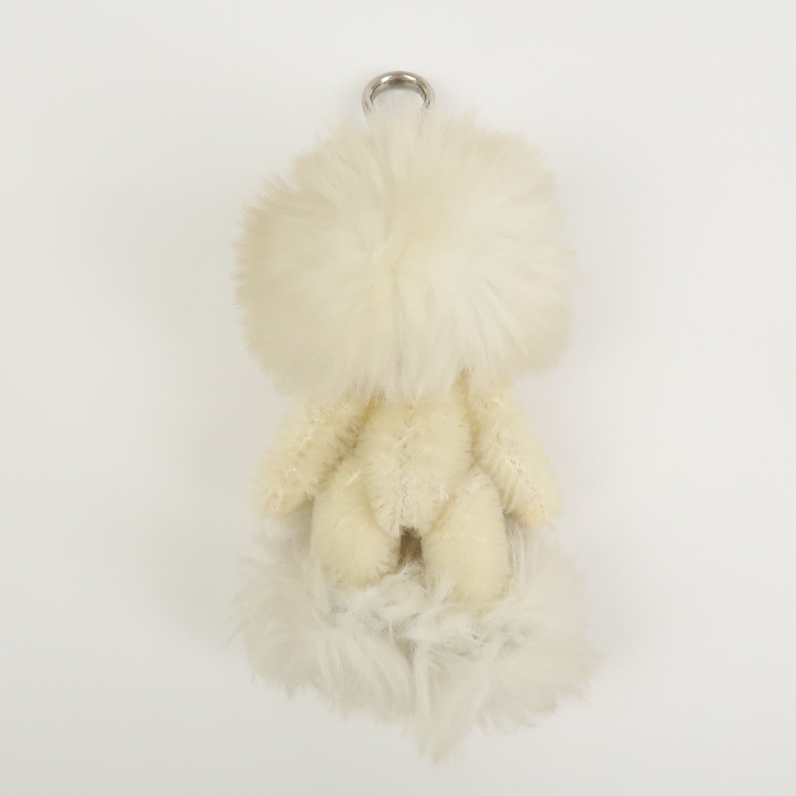 PRADA Teddy Bear Bag Charm Key Charm Ivory