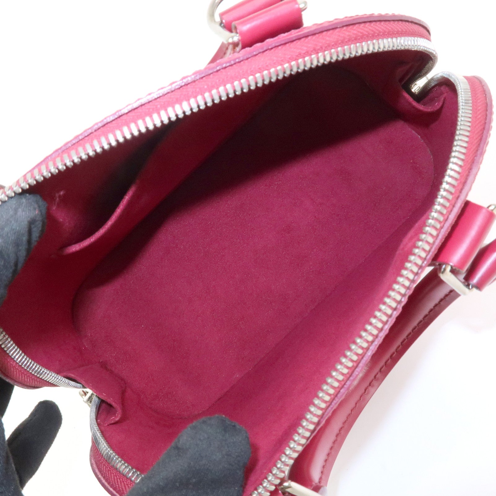 Louis Vuitton Epi Alma BB Hand Bag Shoulder Bag Fuchsia M40851