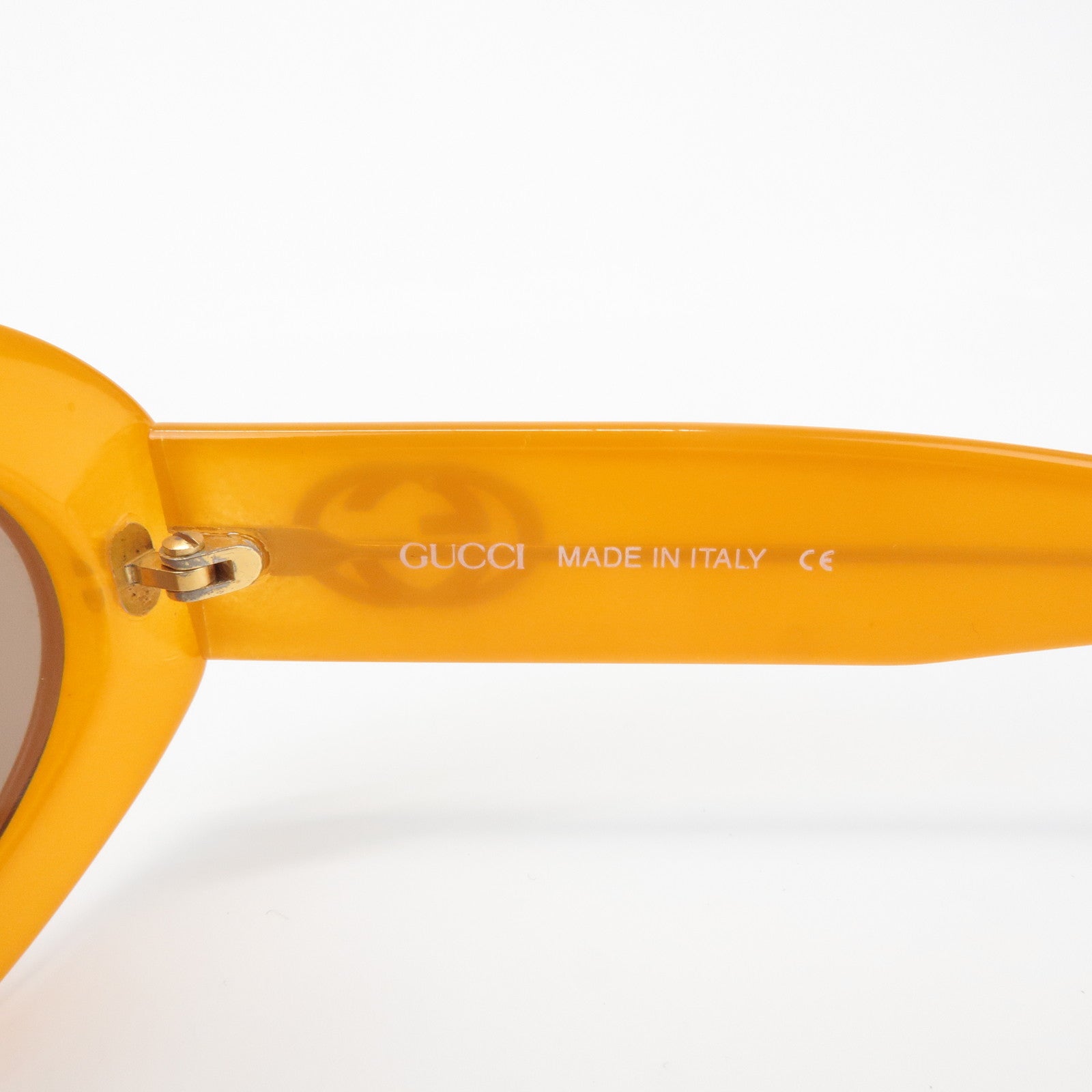 GUCCI Interlocking G Plastic Sunglasses Orange GG2400/N/S 56隨・ス。22 Used