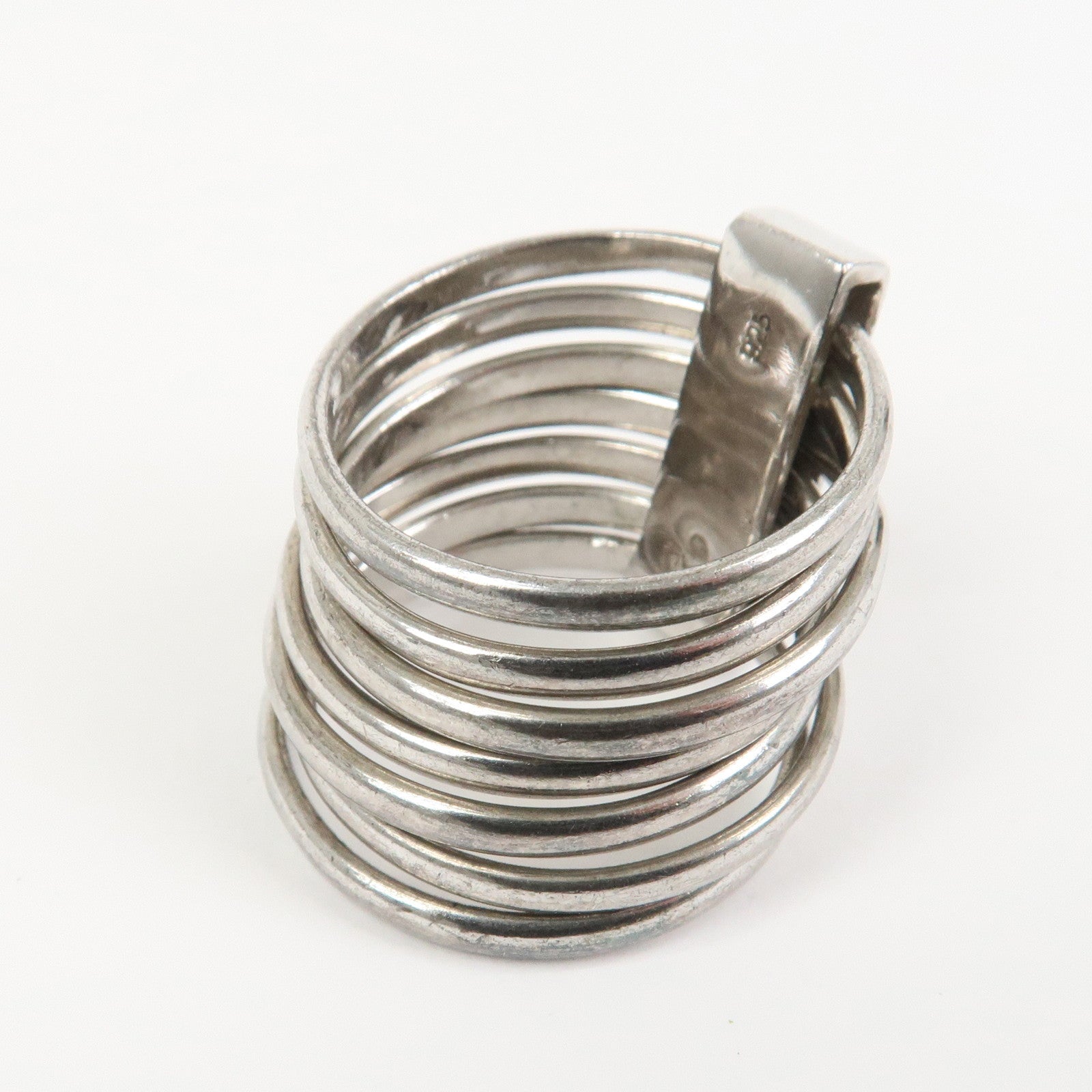 Christian Dior Logo Multi Band Ring SV925 Silver US6.5 EU53.5