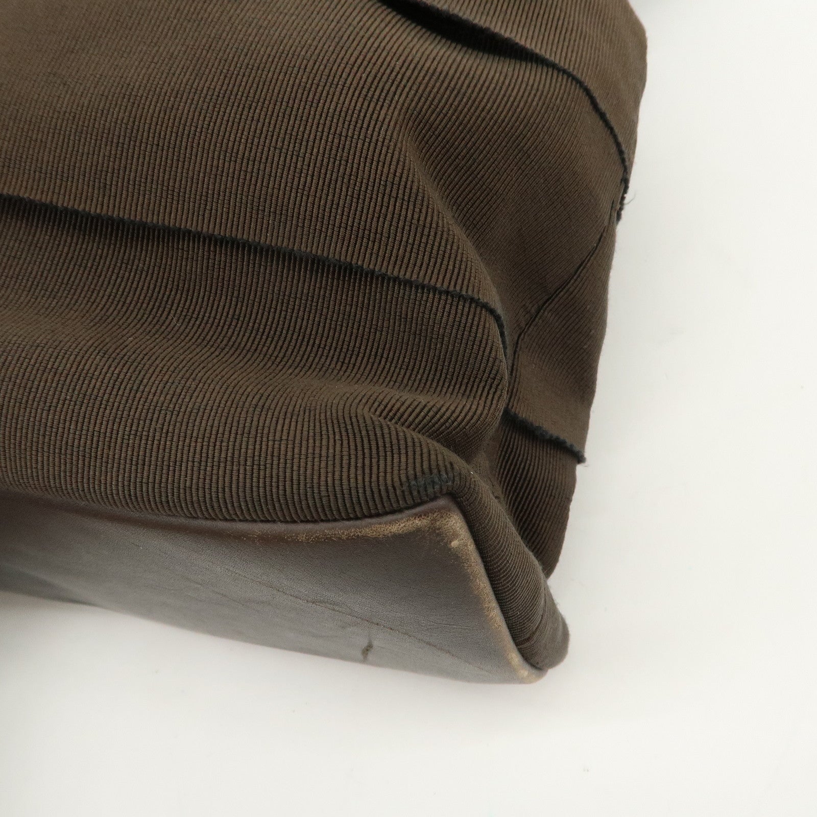 Ferragamo Vara Logo Canvas Tote Bag Shoulder Bag Brown