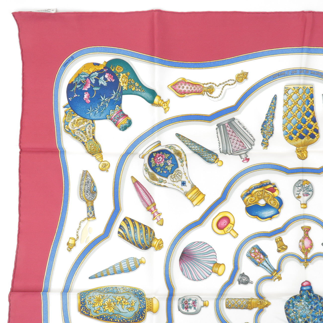 HERMES Carre 90 Silk 100% Scarf Pourvu qu'on ait l'ivresse Bordeaux