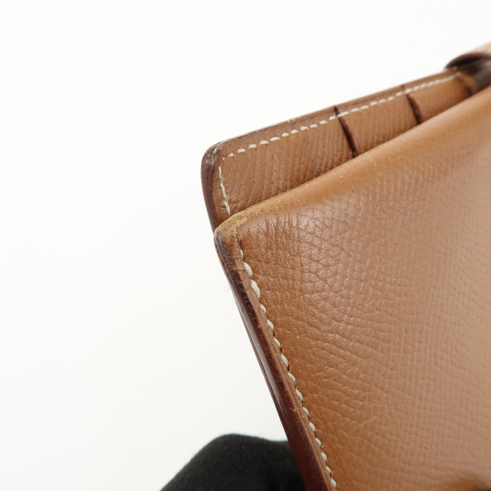 HERMES Béarn Classic Leather Long Wallet Chevrelle Gold