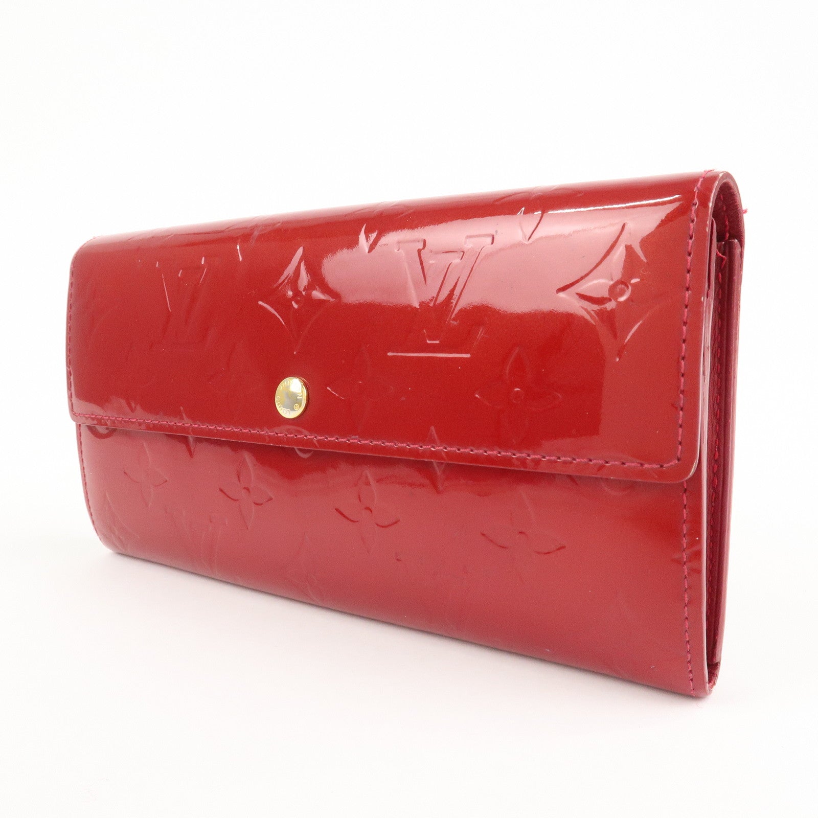 Louis Vuitton Monogram Vernis Leather Wallet Pomme d'Amour M93530 Used