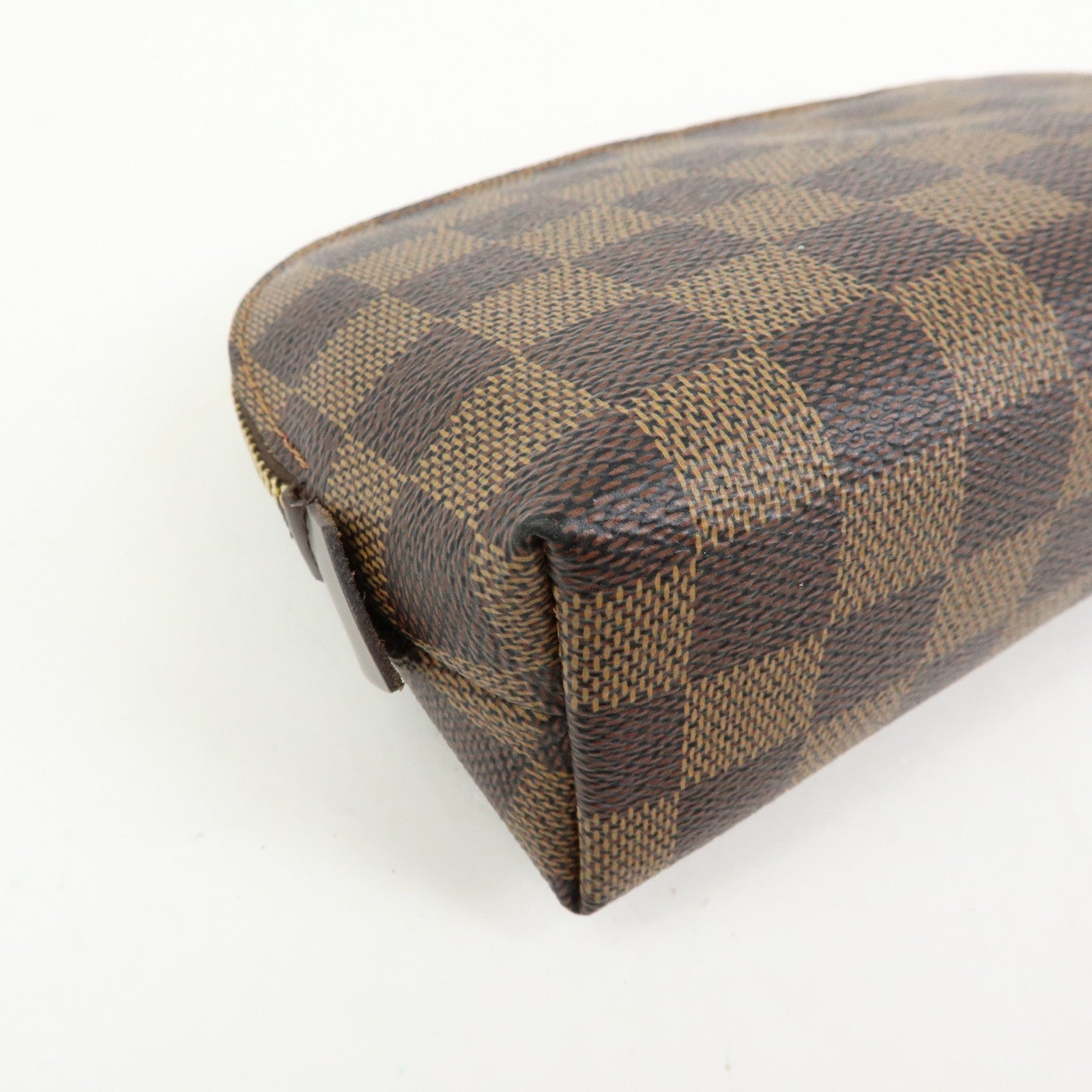 Louis Vuitton Damier Pochette Cosmetic PM Pouch Brown N47516